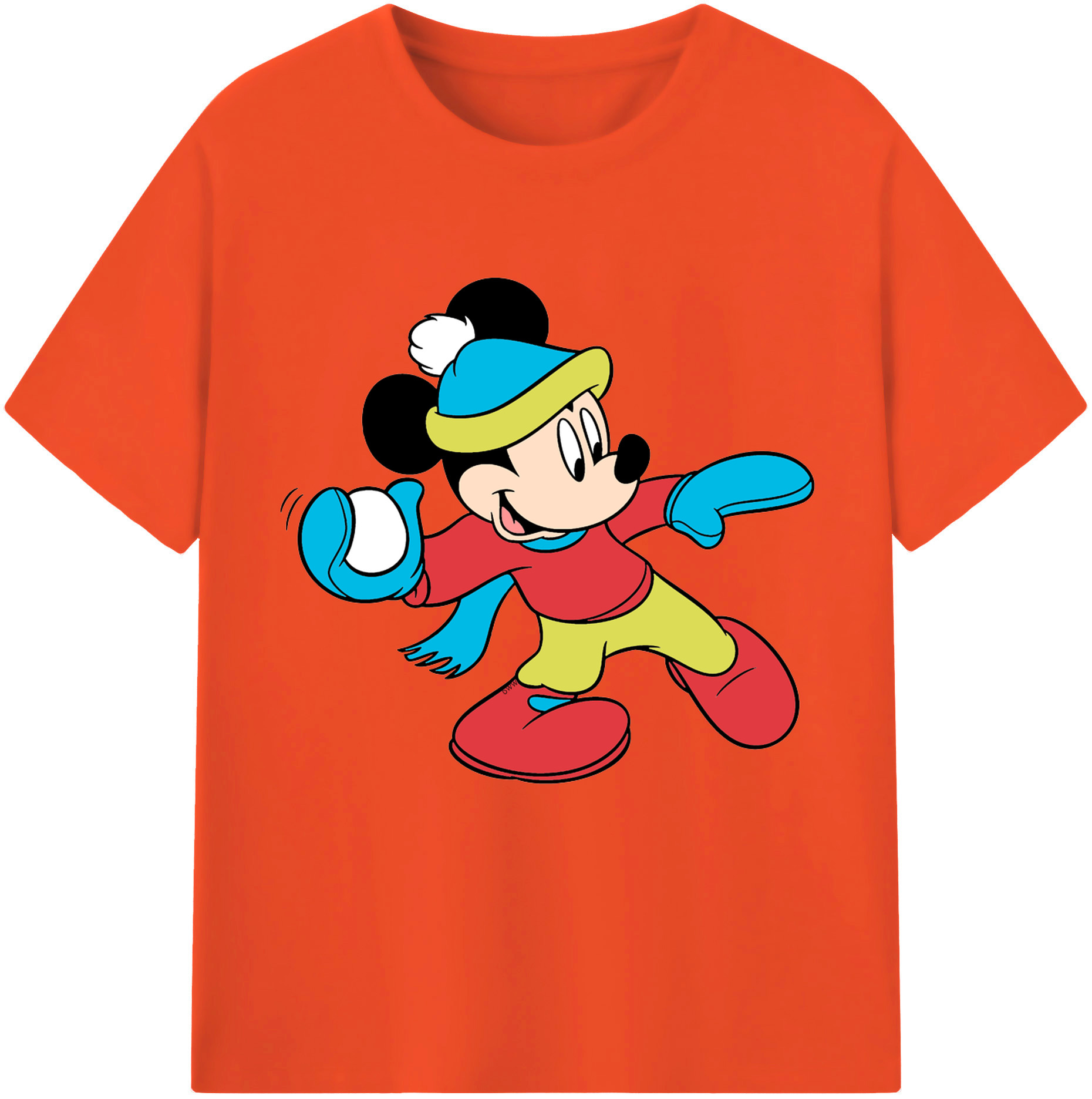 （画像用） ミッキーマウス Mickey Mouse 綿100％半袖Tシャツ（フロントプリント）