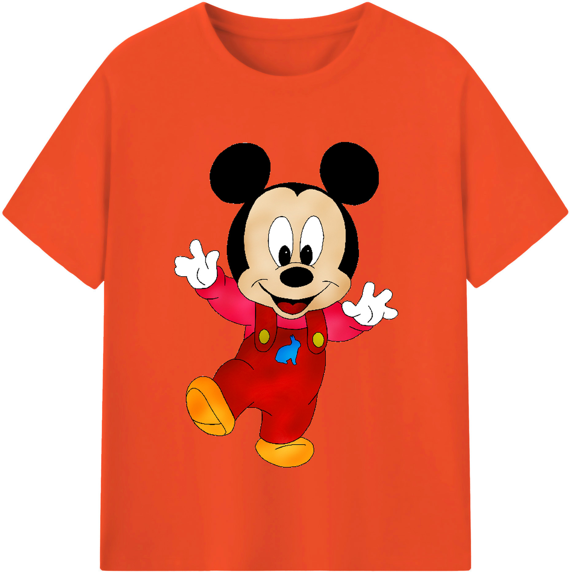 （画像用） ミッキーマウス Mickey Mouse 綿100％半袖Tシャツ（フロントプリント）