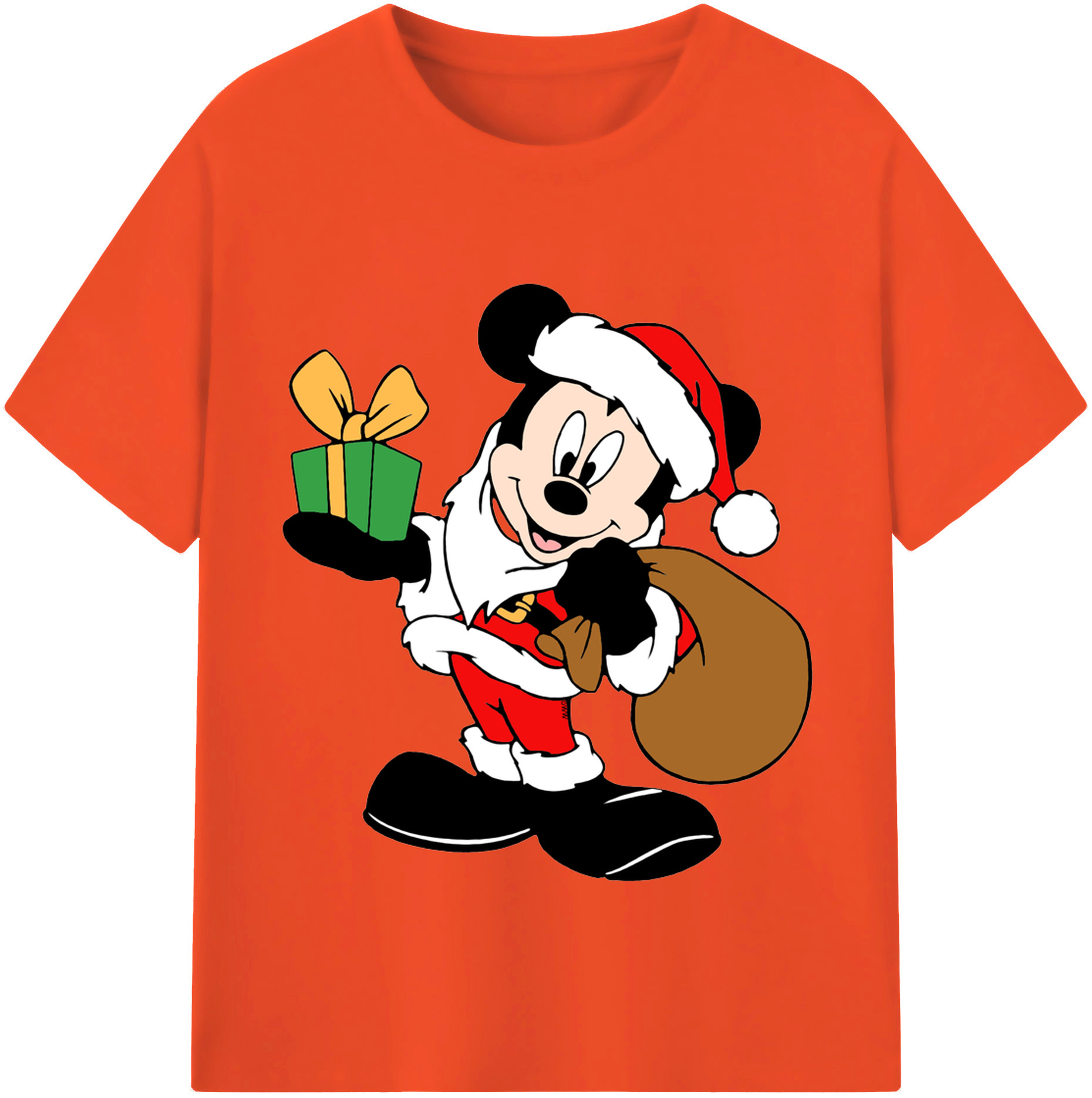 （画像用） ミッキーマウス Mickey Mouse 綿100％半袖Tシャツ（フロントプリント）