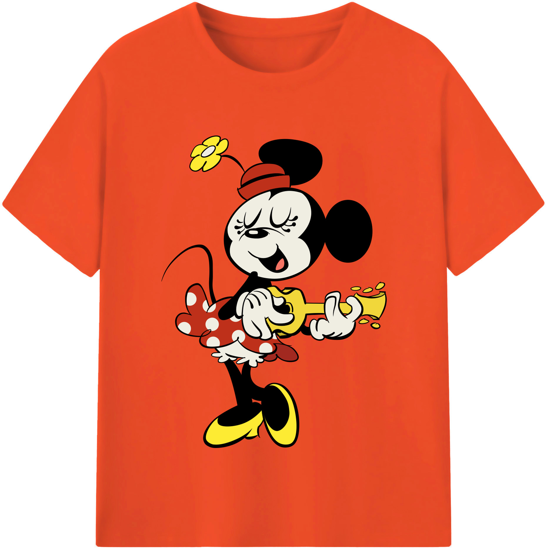 （画像用） ミッキーマウス Mickey Mouse 綿100％半袖Tシャツ（フロントプリント）