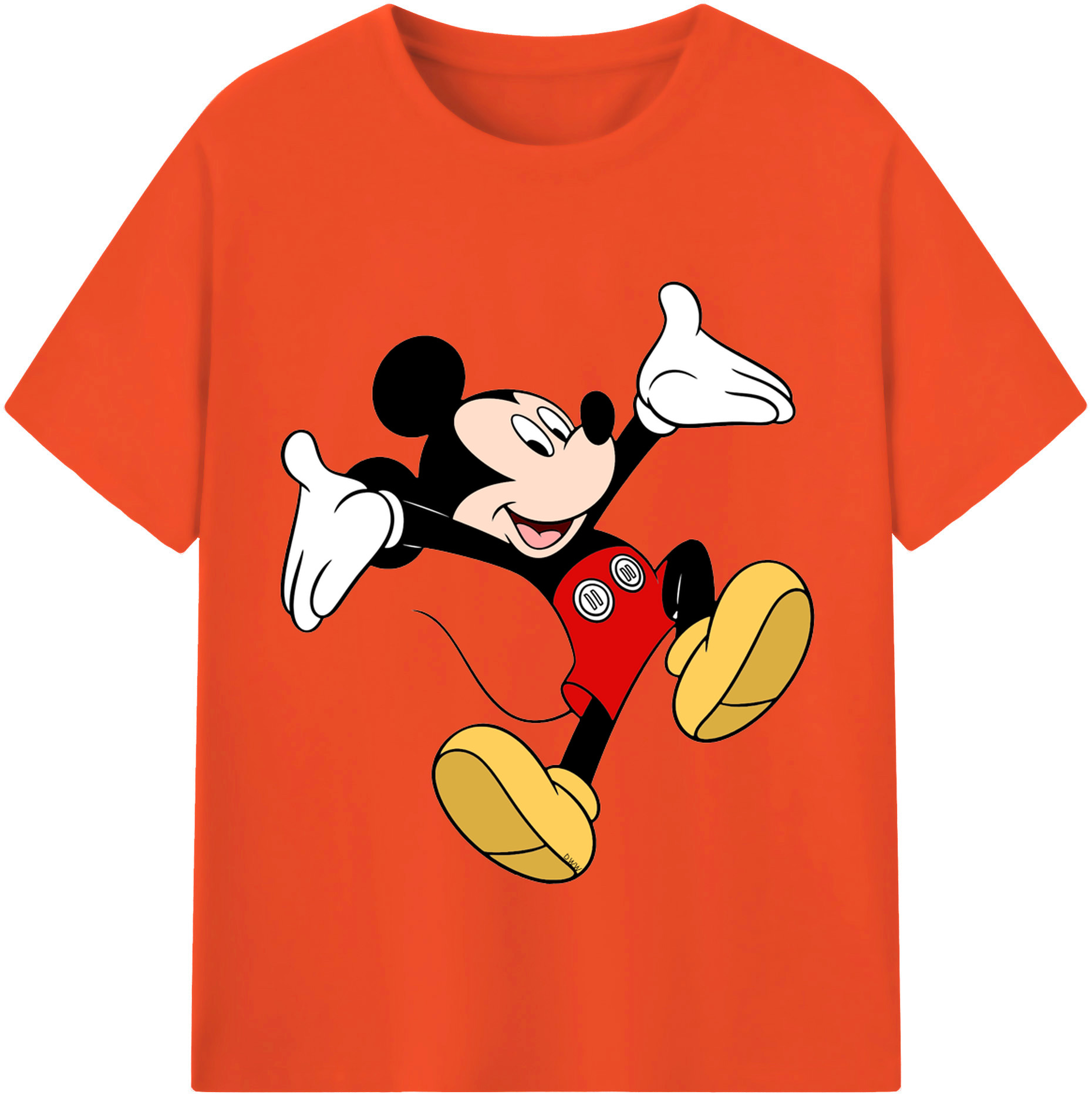 （画像用） ミッキーマウス Mickey Mouse 綿100％半袖Tシャツ（フロントプリント）