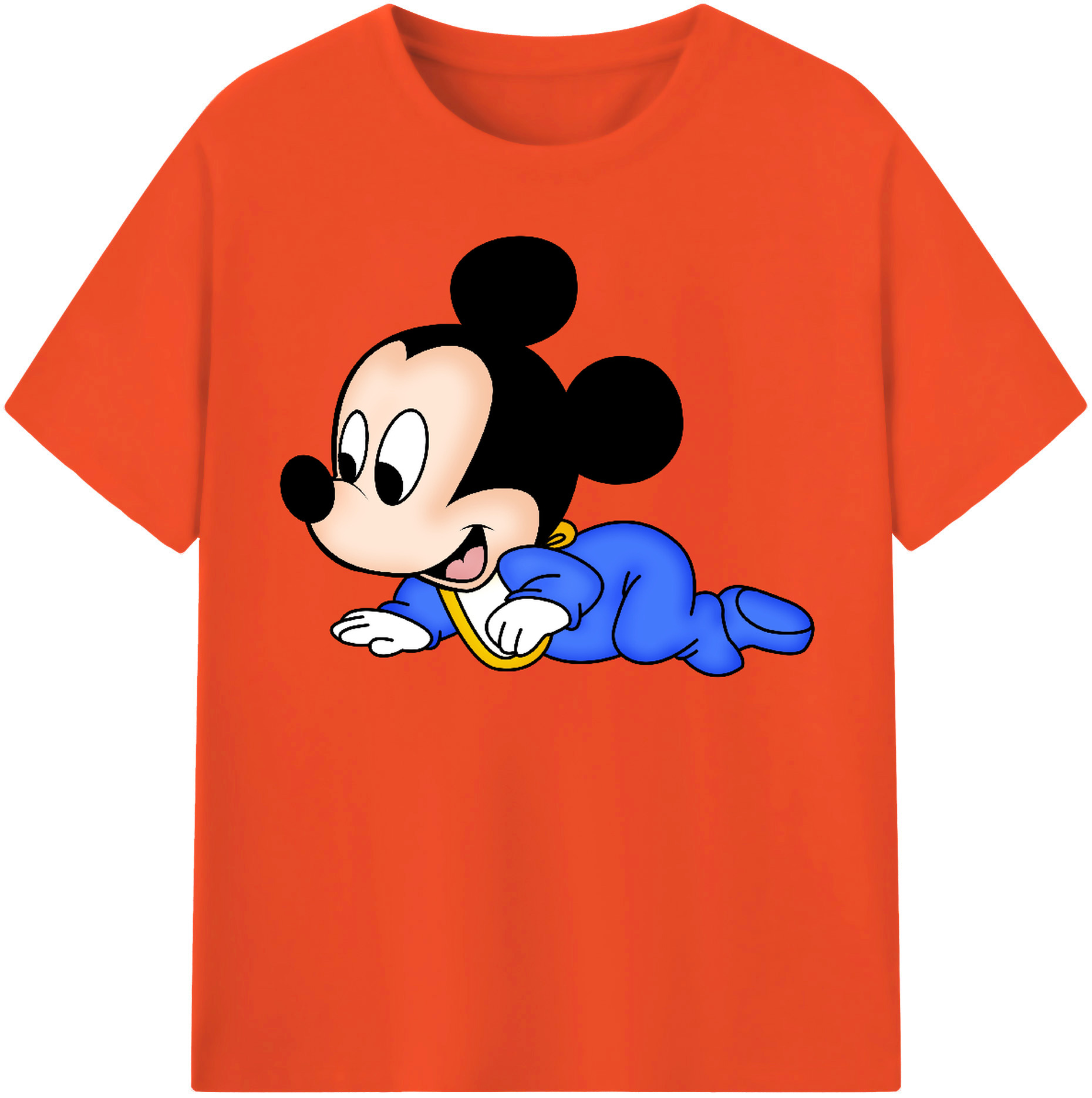 （画像用） ミッキーマウス Mickey Mouse 綿100％半袖Tシャツ（フロントプリント）