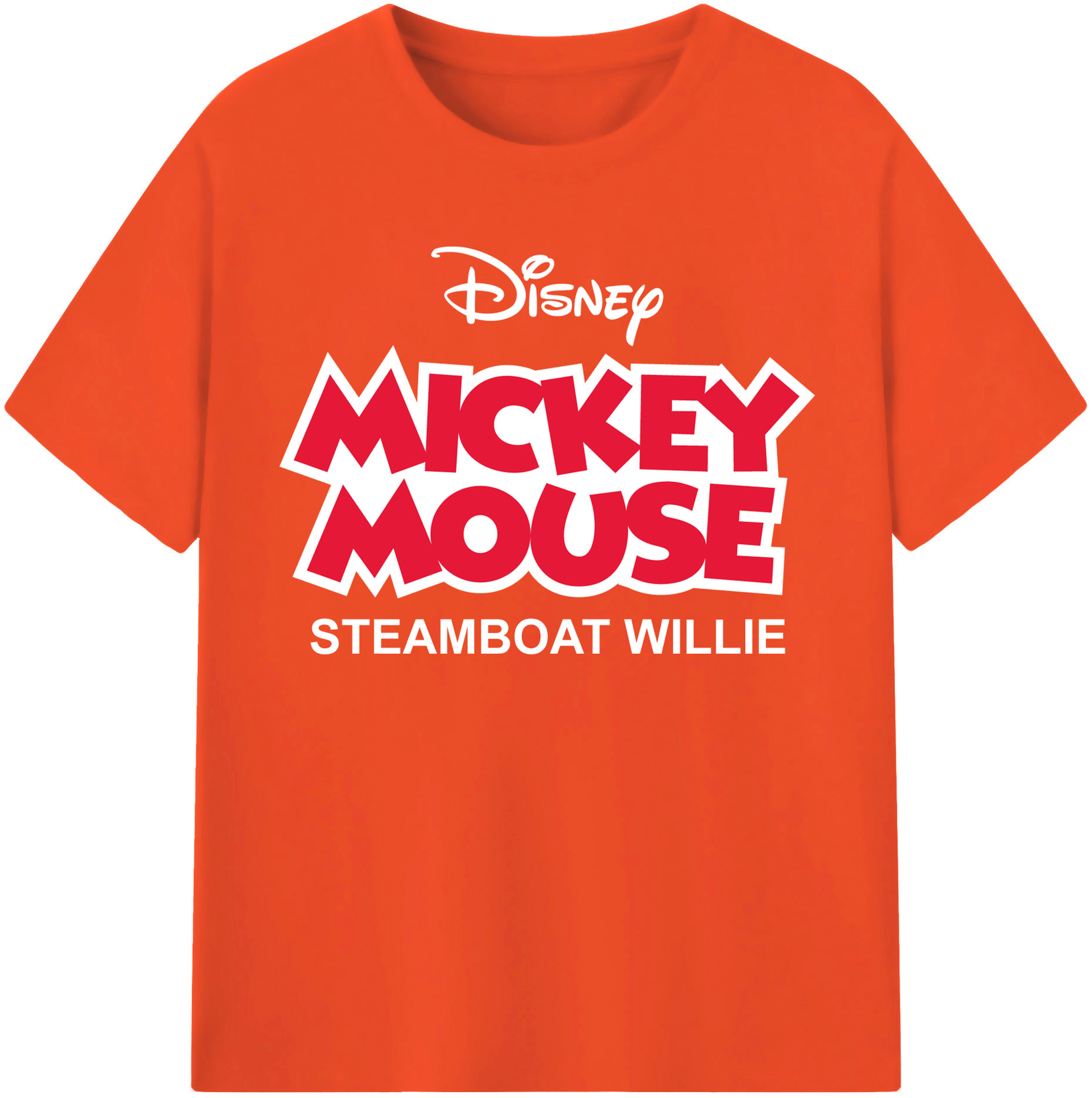 （画像用） ミッキーマウス Mickey Mouse 綿100％半袖Tシャツ（フロントプリント）