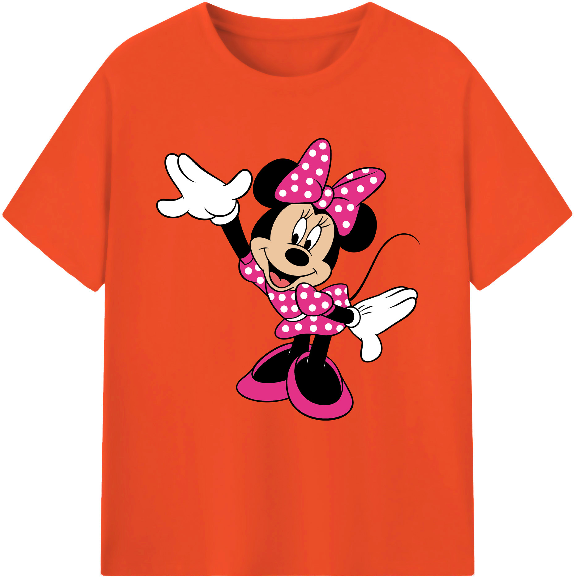 （画像用） ミッキーマウス Mickey Mouse 綿100％半袖Tシャツ（フロントプリント）
