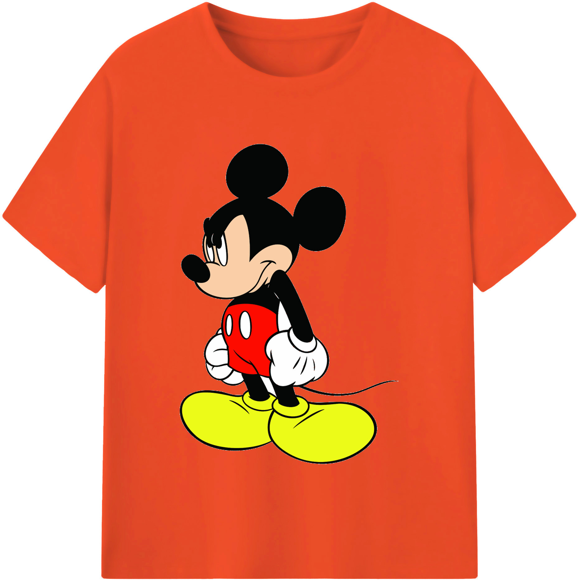 （画像用） ミッキーマウス Mickey Mouse 綿100％半袖Tシャツ（フロントプリント）