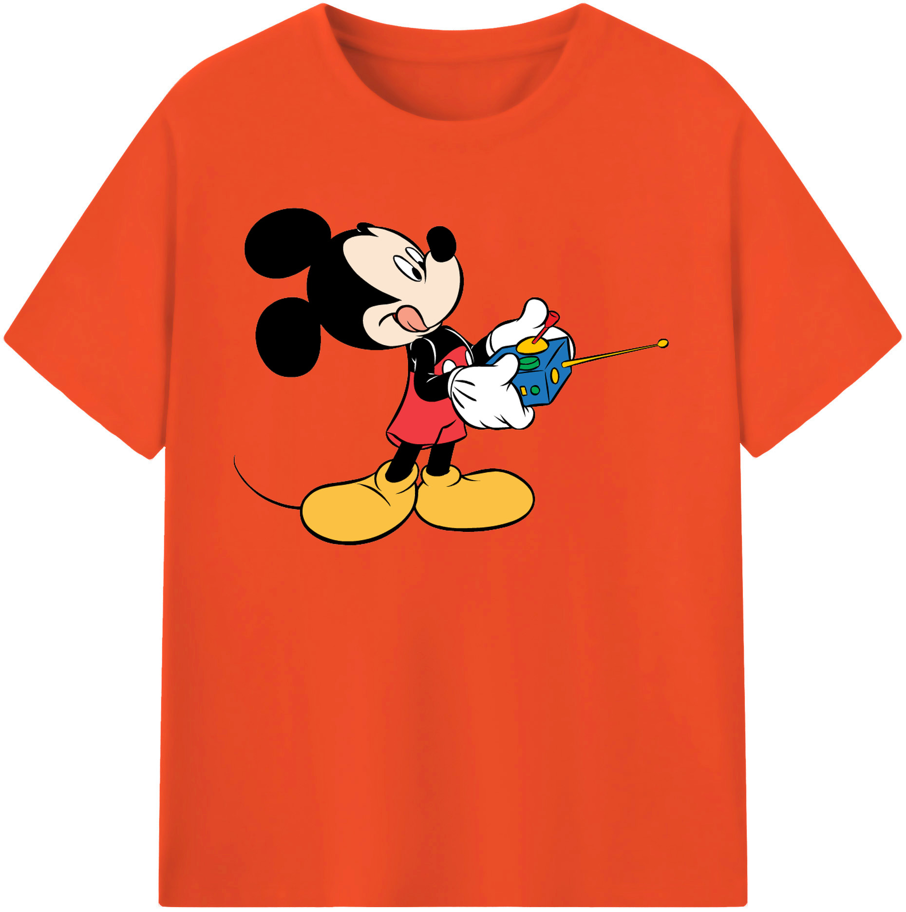 （画像用） ミッキーマウス Mickey Mouse 綿100％半袖Tシャツ（フロントプリント）