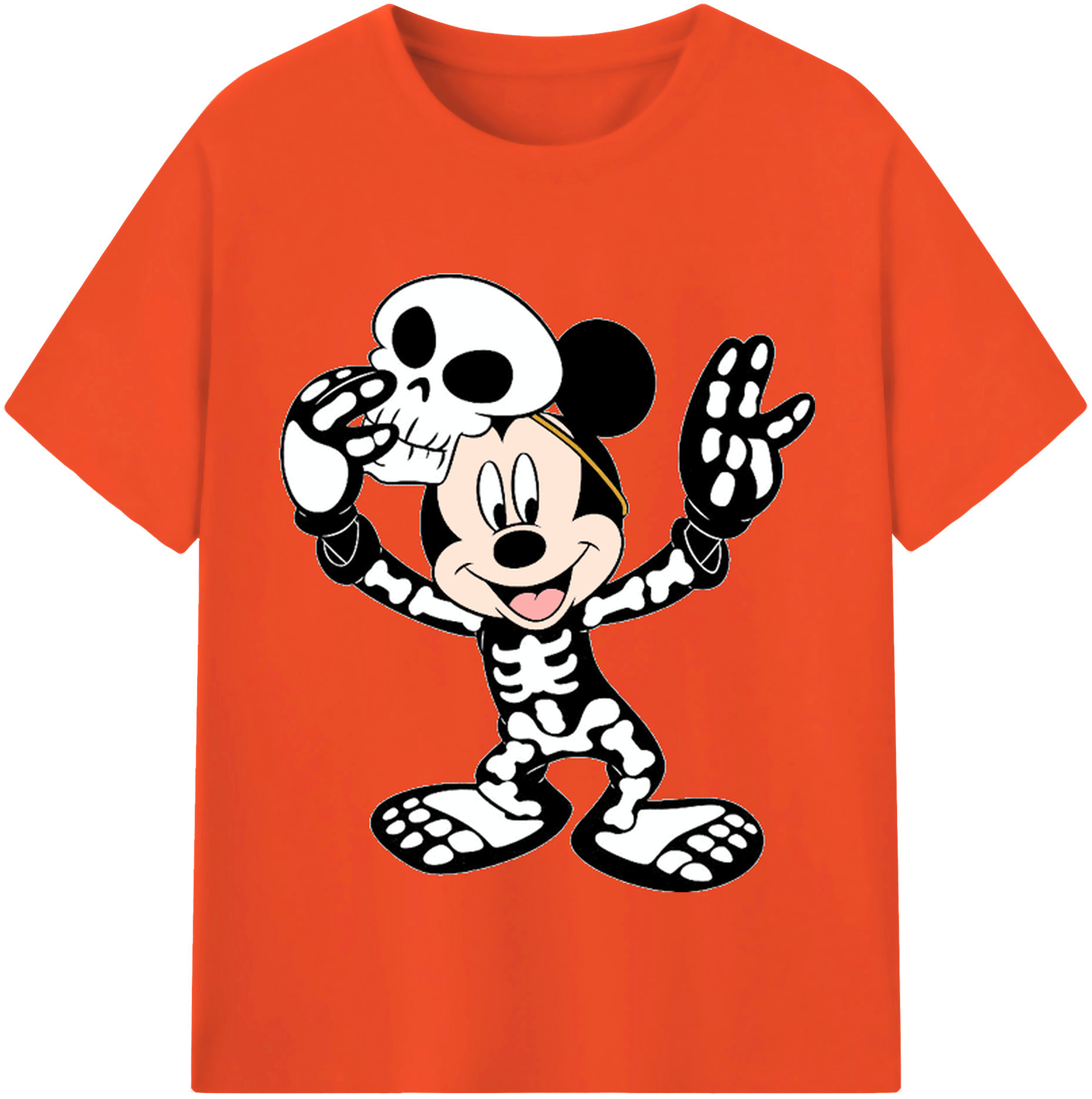 （画像用） ミッキーマウス Mickey Mouse 綿100％半袖Tシャツ（フロントプリント）