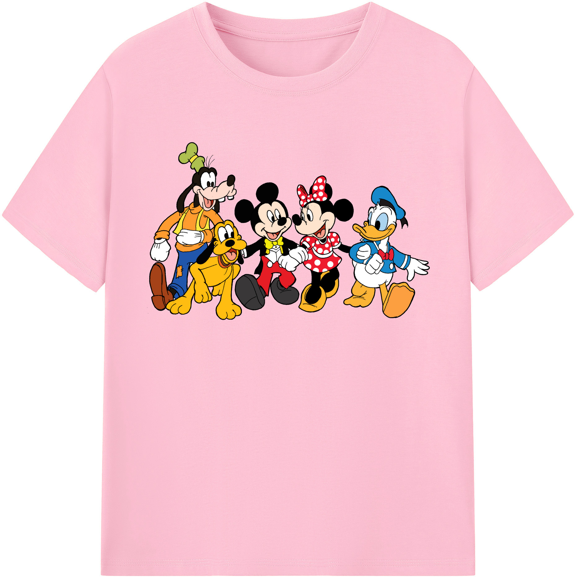 （画像用） ミッキーマウス Mickey Mouse 綿100％半袖Tシャツ（フロントプリント）