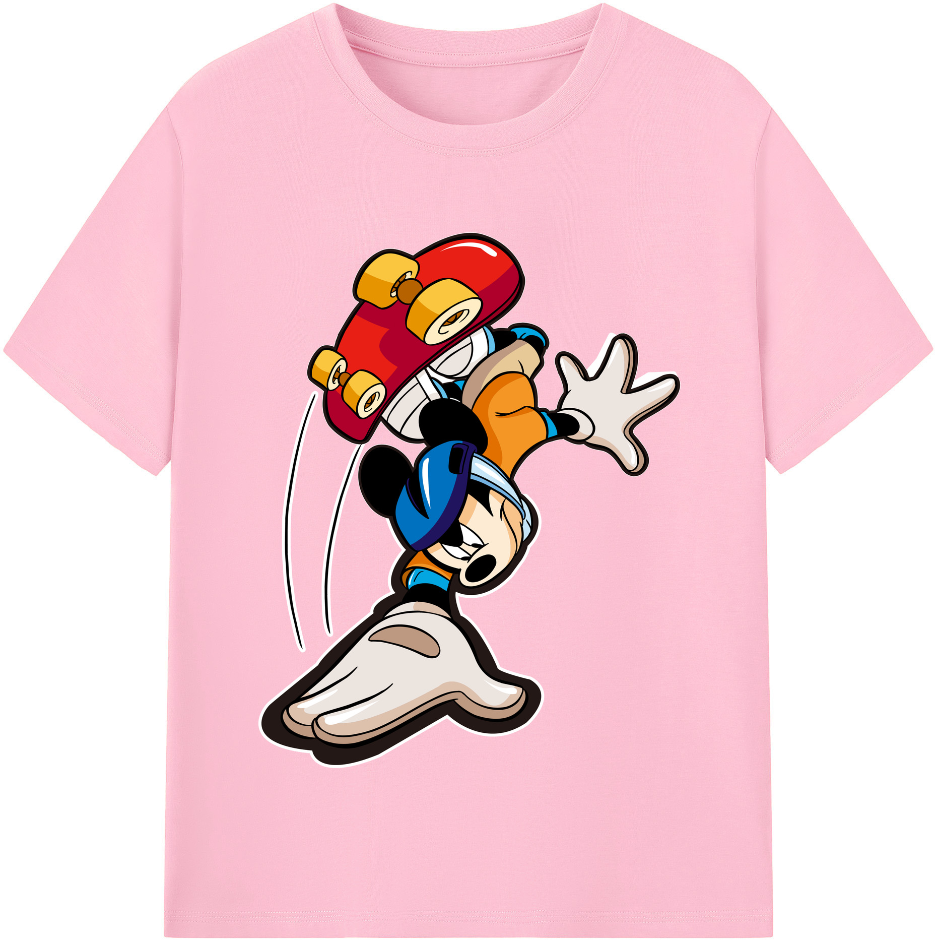 （画像用） ミッキーマウス Mickey Mouse 綿100％半袖Tシャツ（フロントプリント）