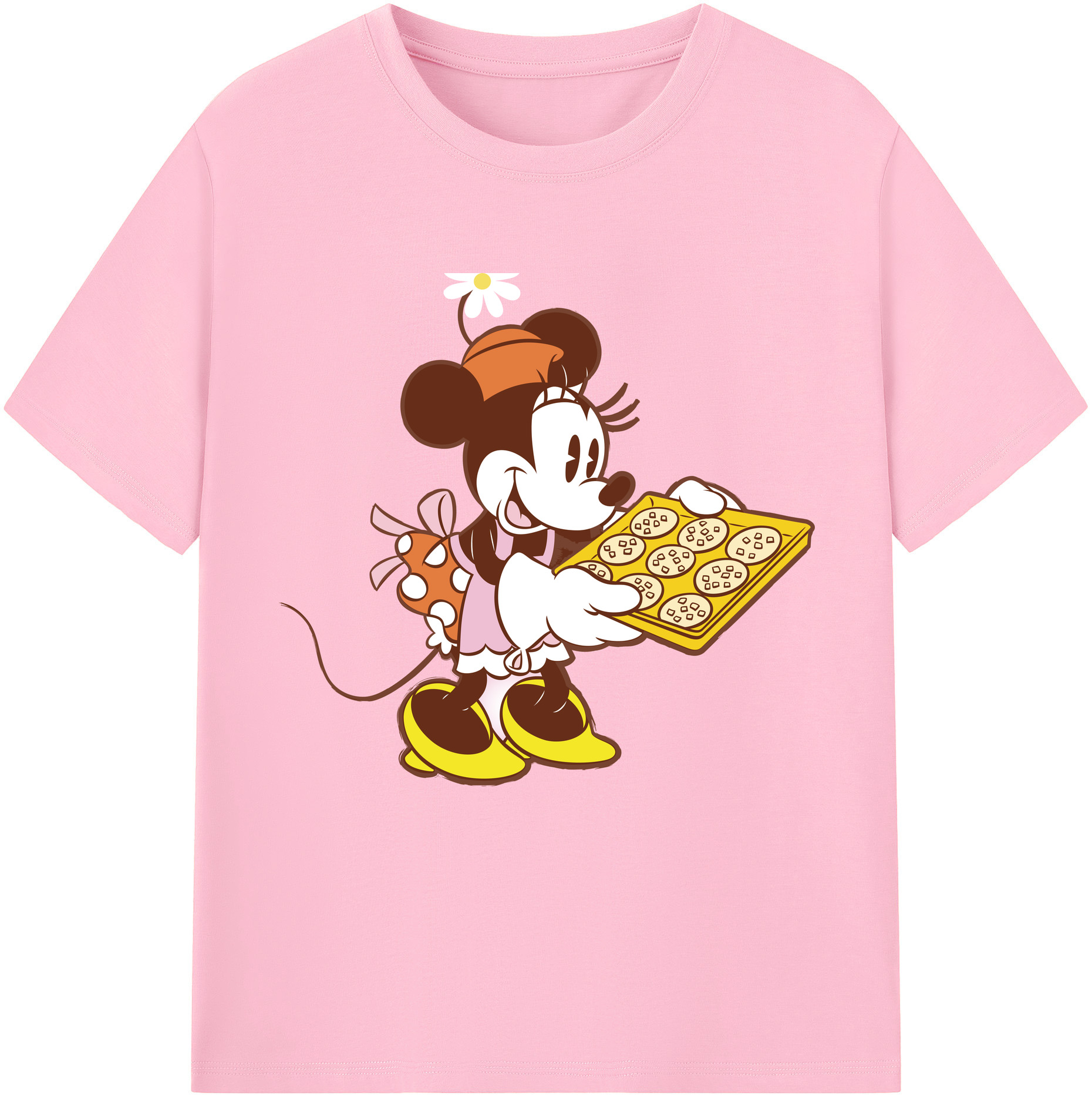 （画像用） ミッキーマウス Mickey Mouse 綿100％半袖Tシャツ（フロントプリント）