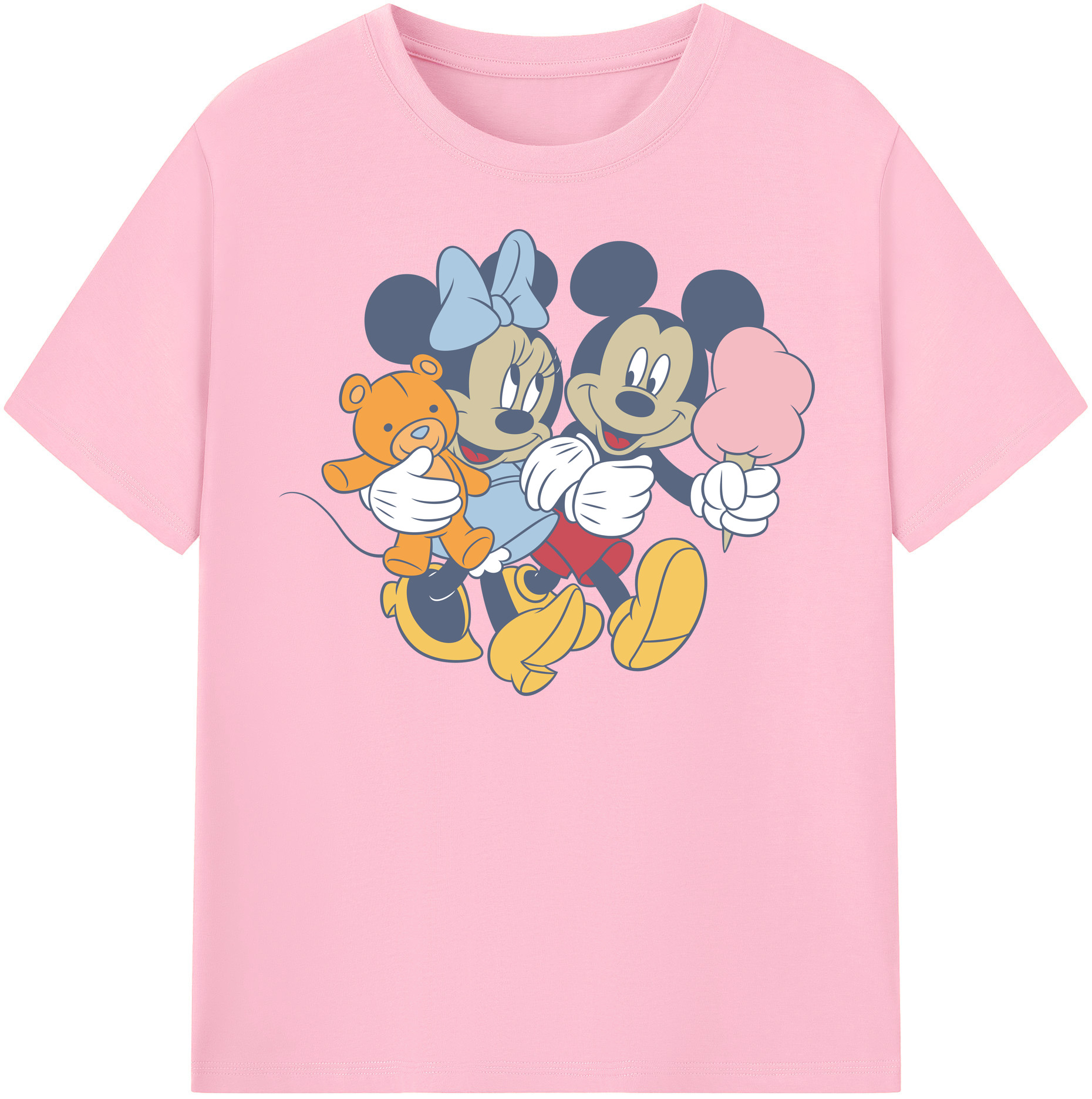 （画像用） ミッキーマウス Mickey Mouse 綿100％半袖Tシャツ（フロントプリント）
