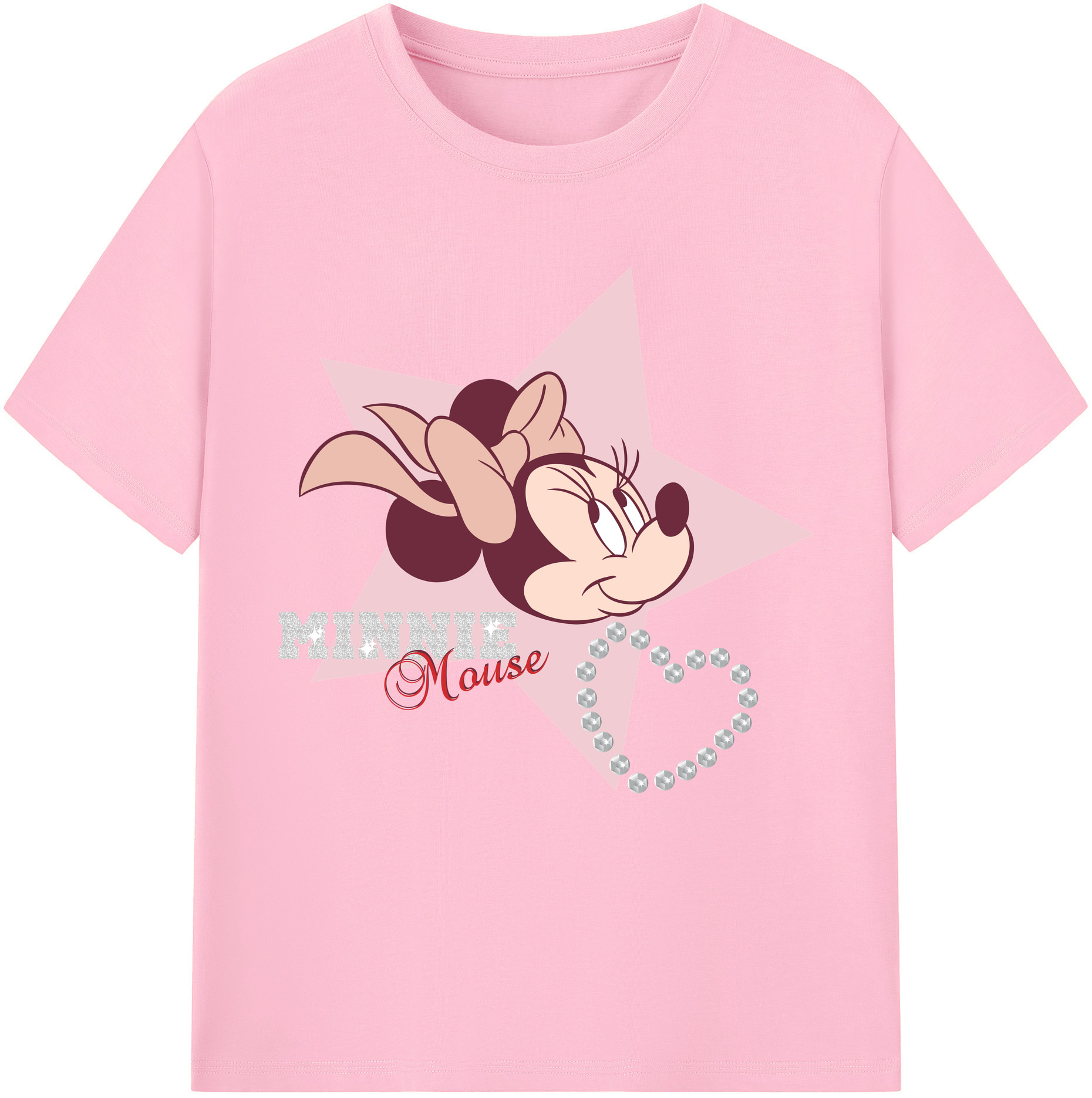 （画像用） ミッキーマウス Mickey Mouse 綿100％半袖Tシャツ（フロントプリント）