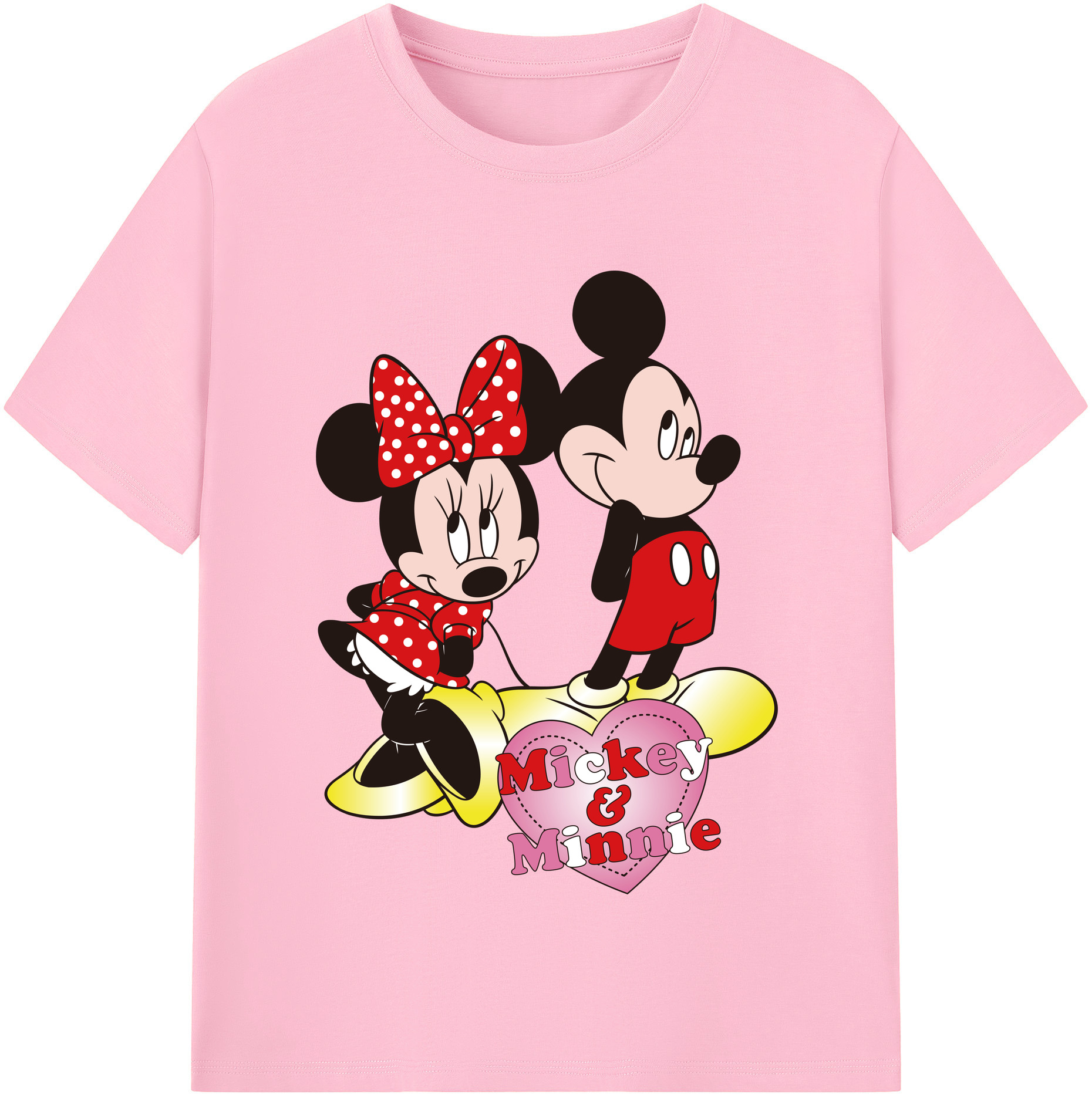 （画像用） ミッキーマウス Mickey Mouse 綿100％半袖Tシャツ（フロントプリント）