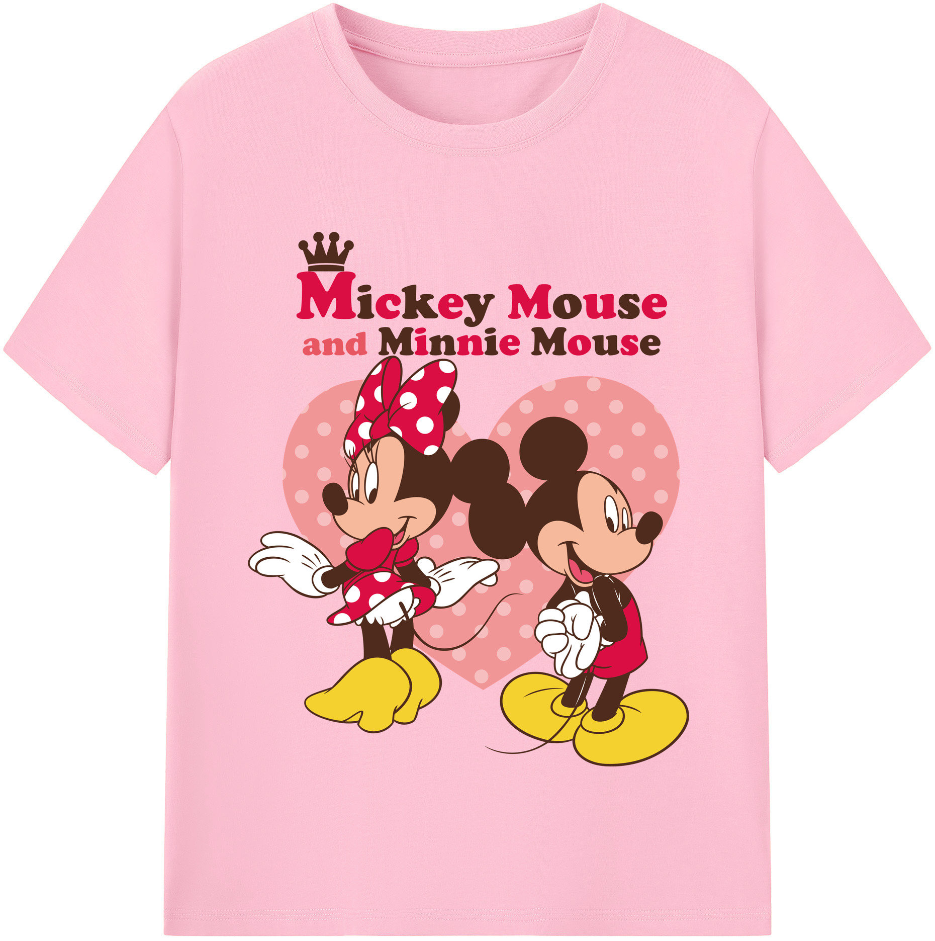 （画像用） ミッキーマウス Mickey Mouse 綿100％半袖Tシャツ（フロントプリント）