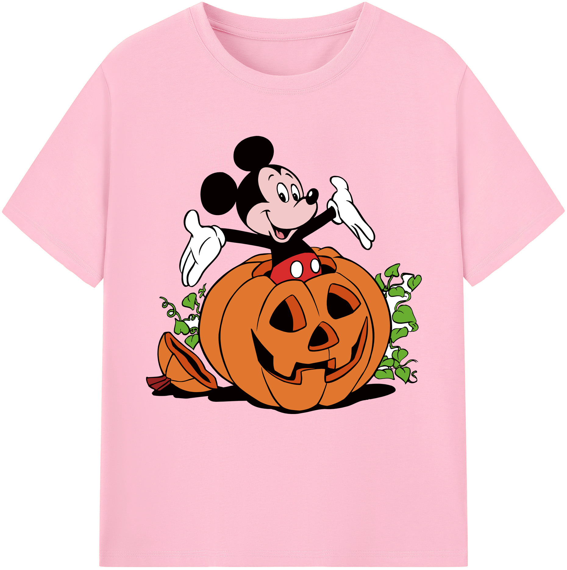 （画像用） ミッキーマウス Mickey Mouse 綿100％半袖Tシャツ（フロントプリント）