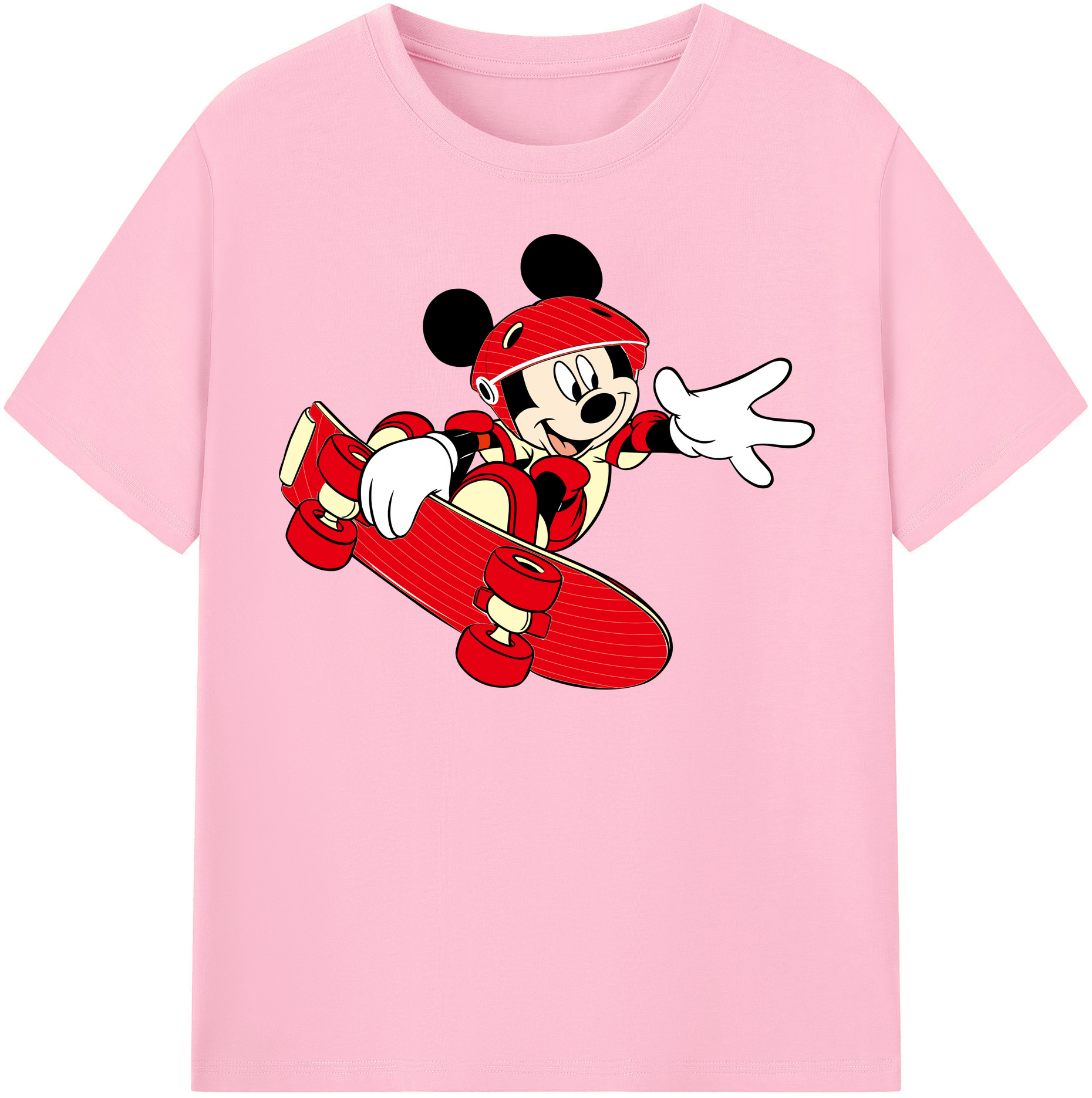 （画像用） ミッキーマウス Mickey Mouse 綿100％半袖Tシャツ（フロントプリント）