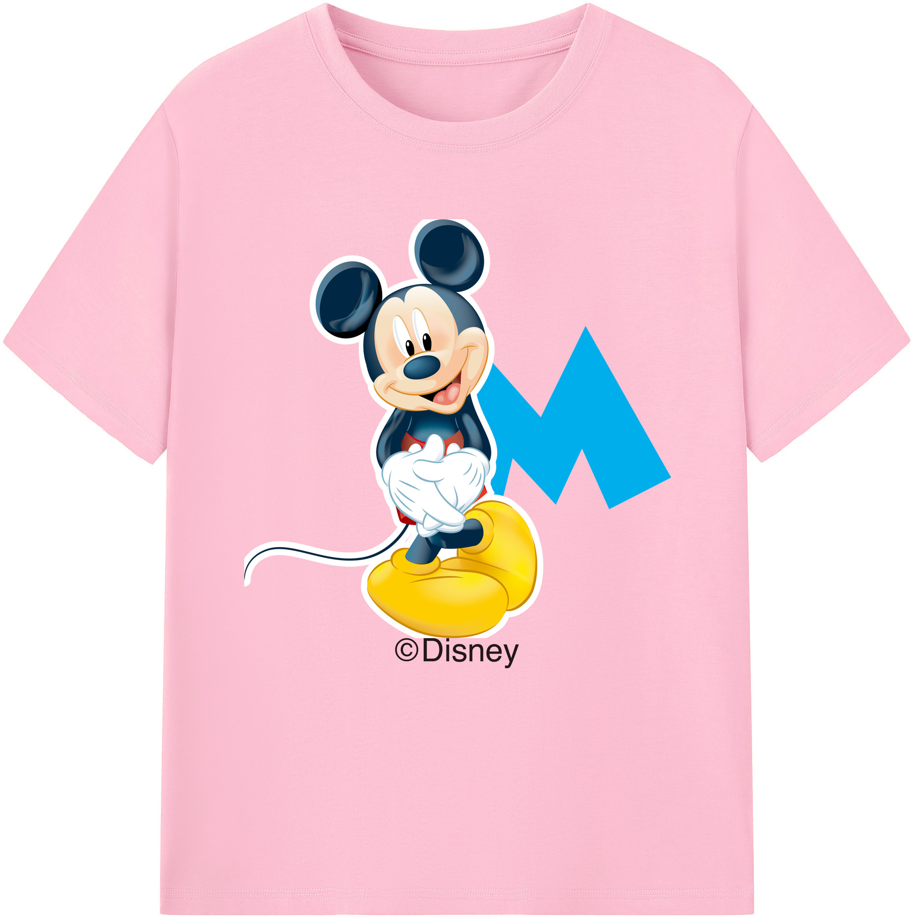 （画像用） ミッキーマウス Mickey Mouse 綿100％半袖Tシャツ（フロントプリント）