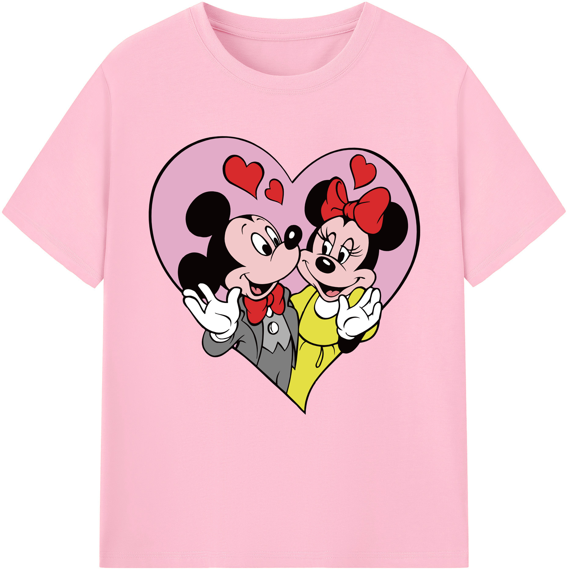 （画像用） ミッキーマウス Mickey Mouse 綿100％半袖Tシャツ（フロントプリント）
