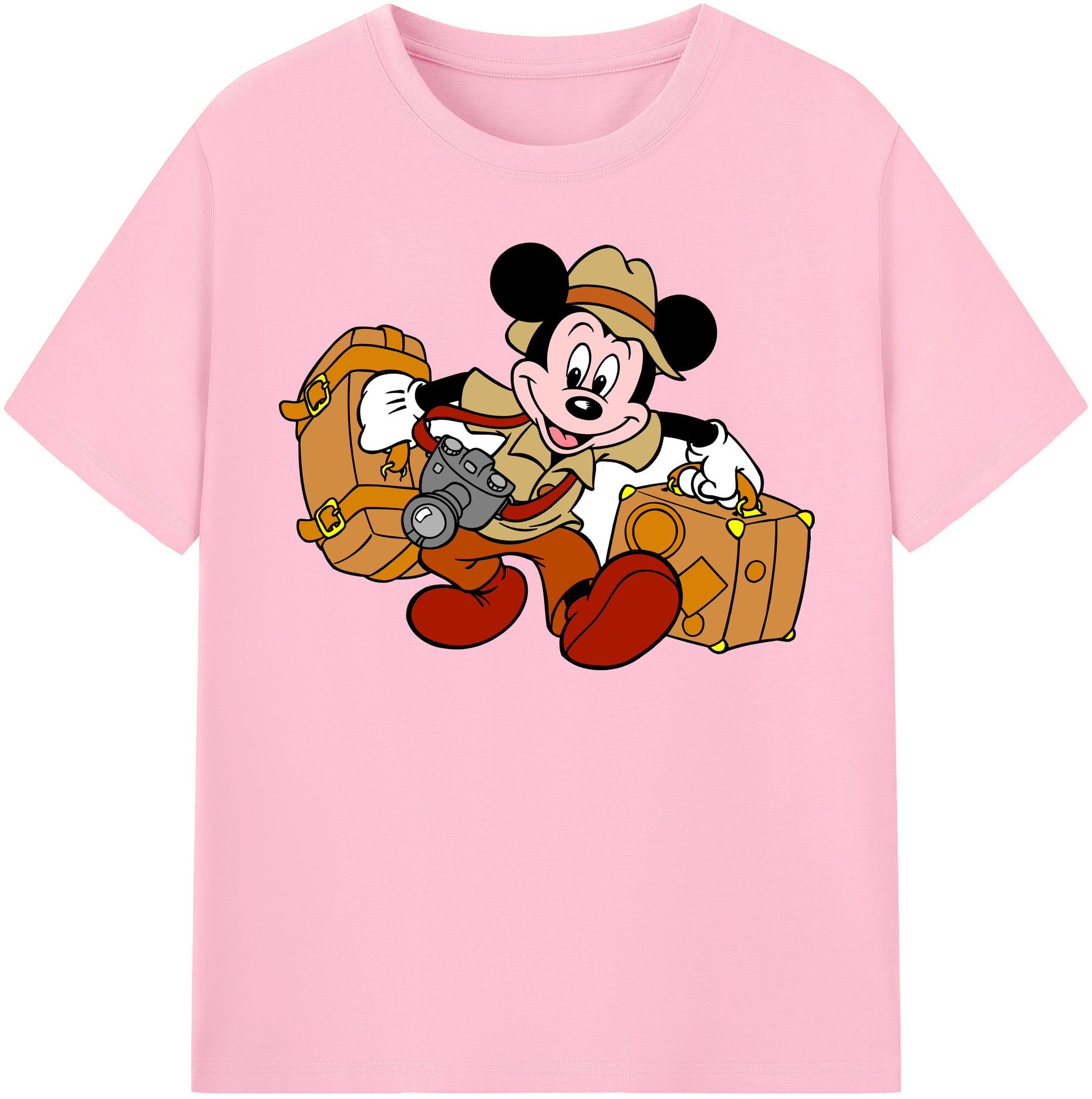 （画像用） ミッキーマウス Mickey Mouse 綿100％半袖Tシャツ（フロントプリント）