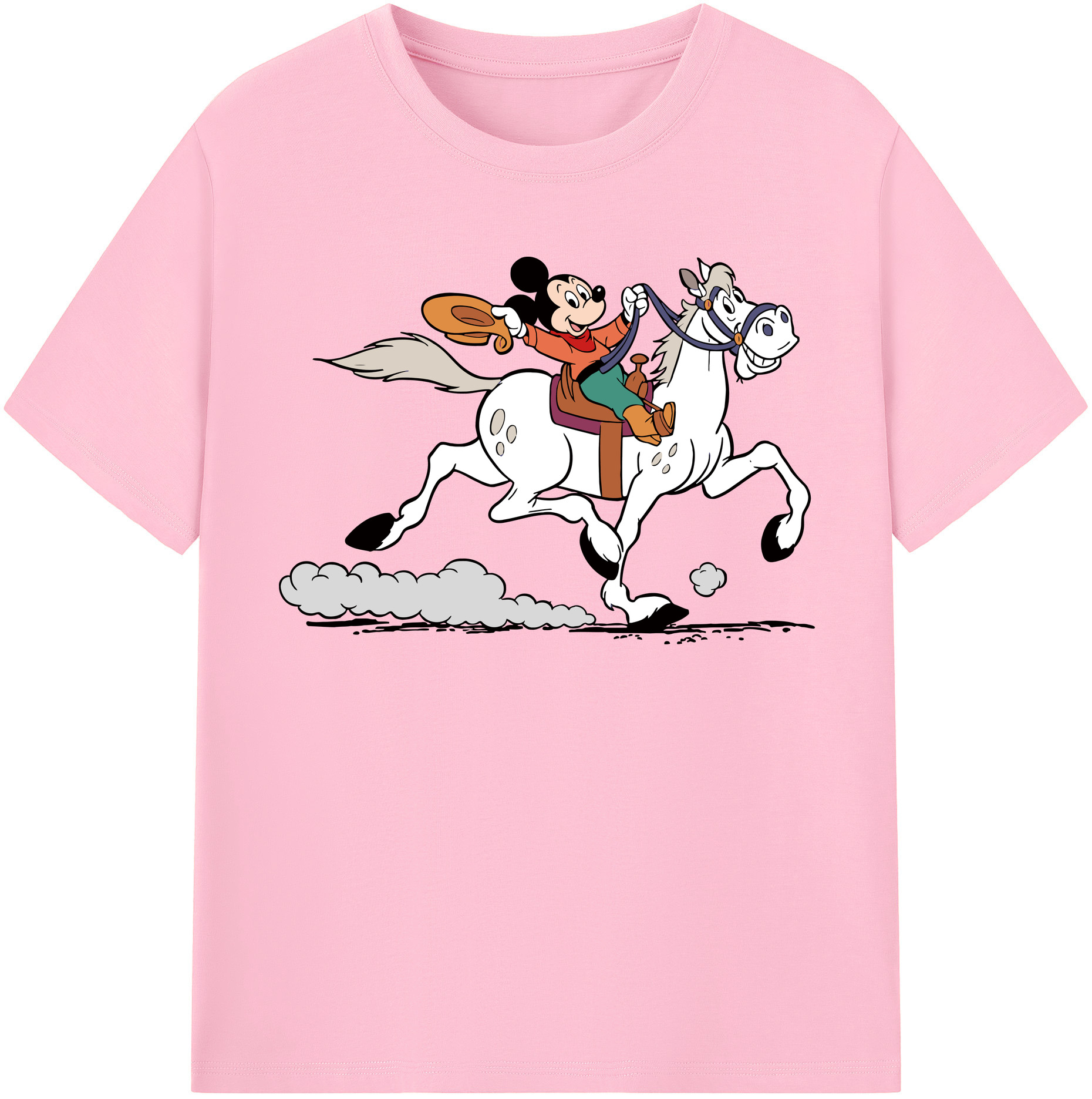 （画像用） ミッキーマウス Mickey Mouse 綿100％半袖Tシャツ（フロントプリント）