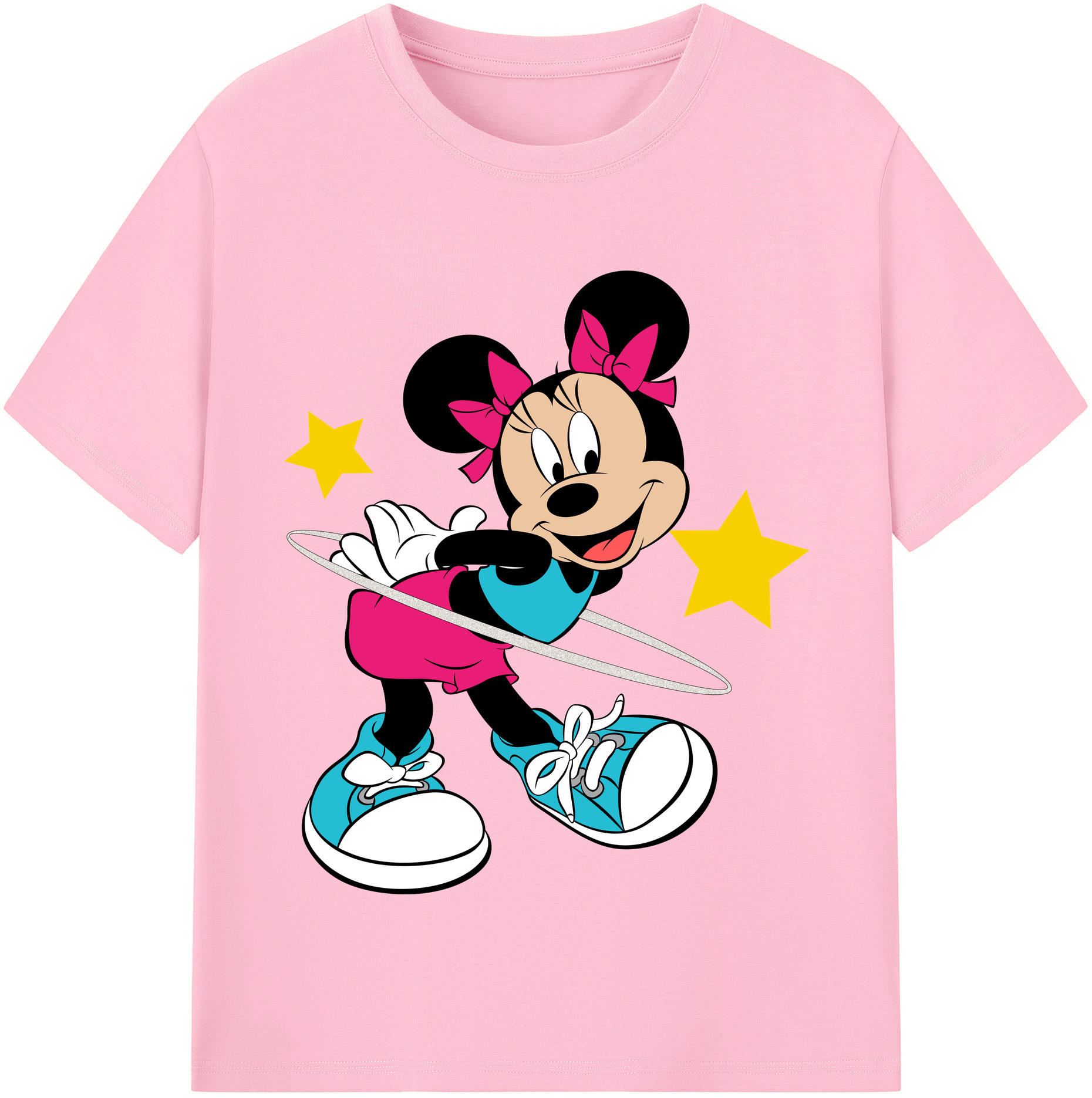 （画像用） ミッキーマウス Mickey Mouse 綿100％半袖Tシャツ（フロントプリント）