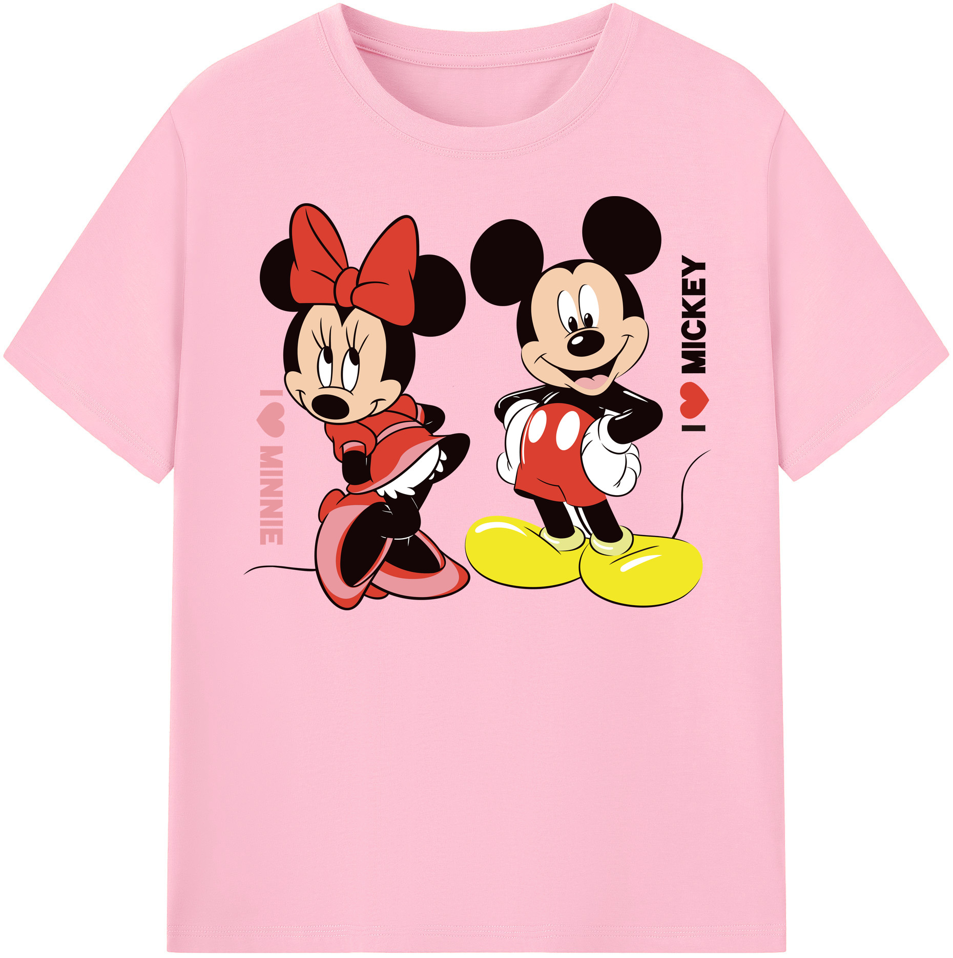 （画像用） ミッキーマウス Mickey Mouse 綿100％半袖Tシャツ（フロントプリント）
