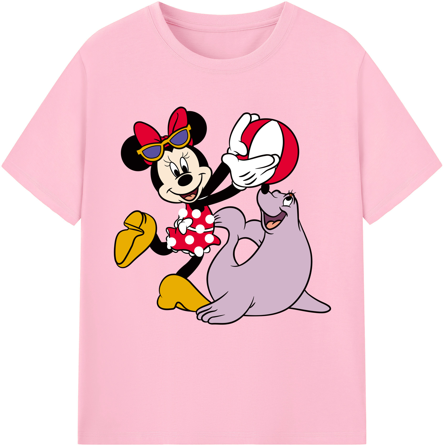 （画像用） ミッキーマウス Mickey Mouse 綿100％半袖Tシャツ（フロントプリント）