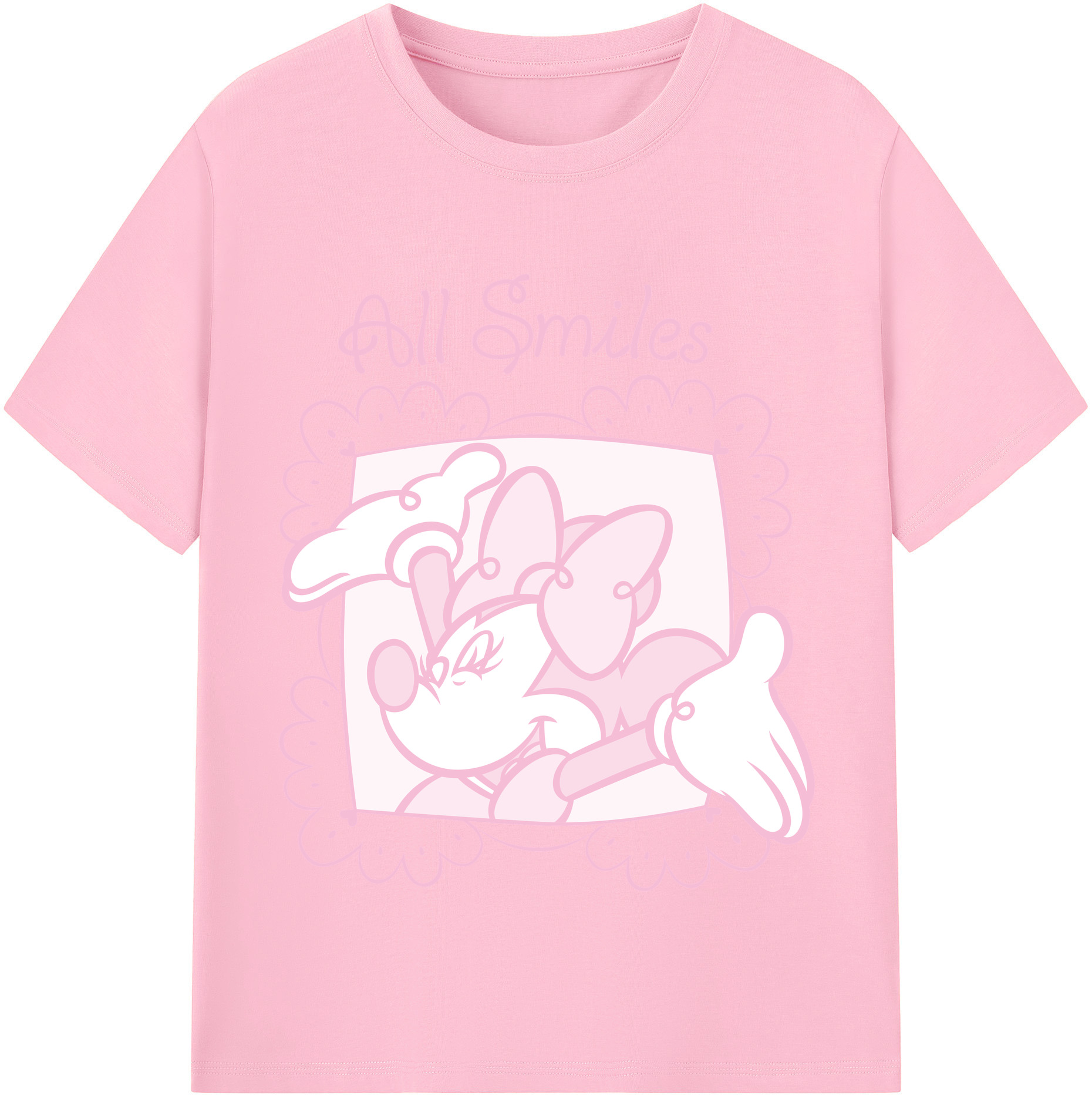 （画像用） ミッキーマウス Mickey Mouse 綿100％半袖Tシャツ（フロントプリント）