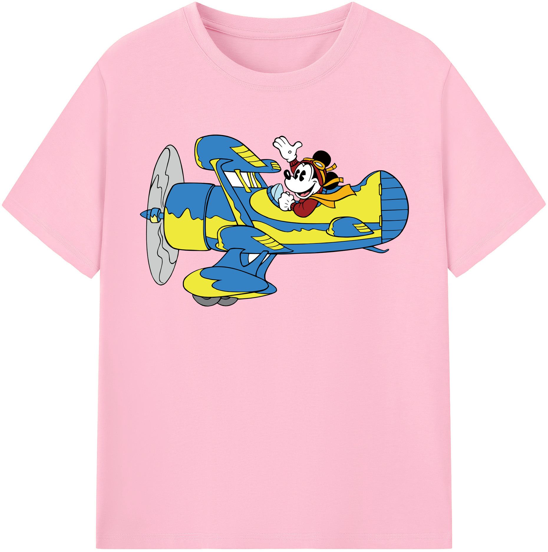 （画像用） ミッキーマウス Mickey Mouse 綿100％半袖Tシャツ（フロントプリント）