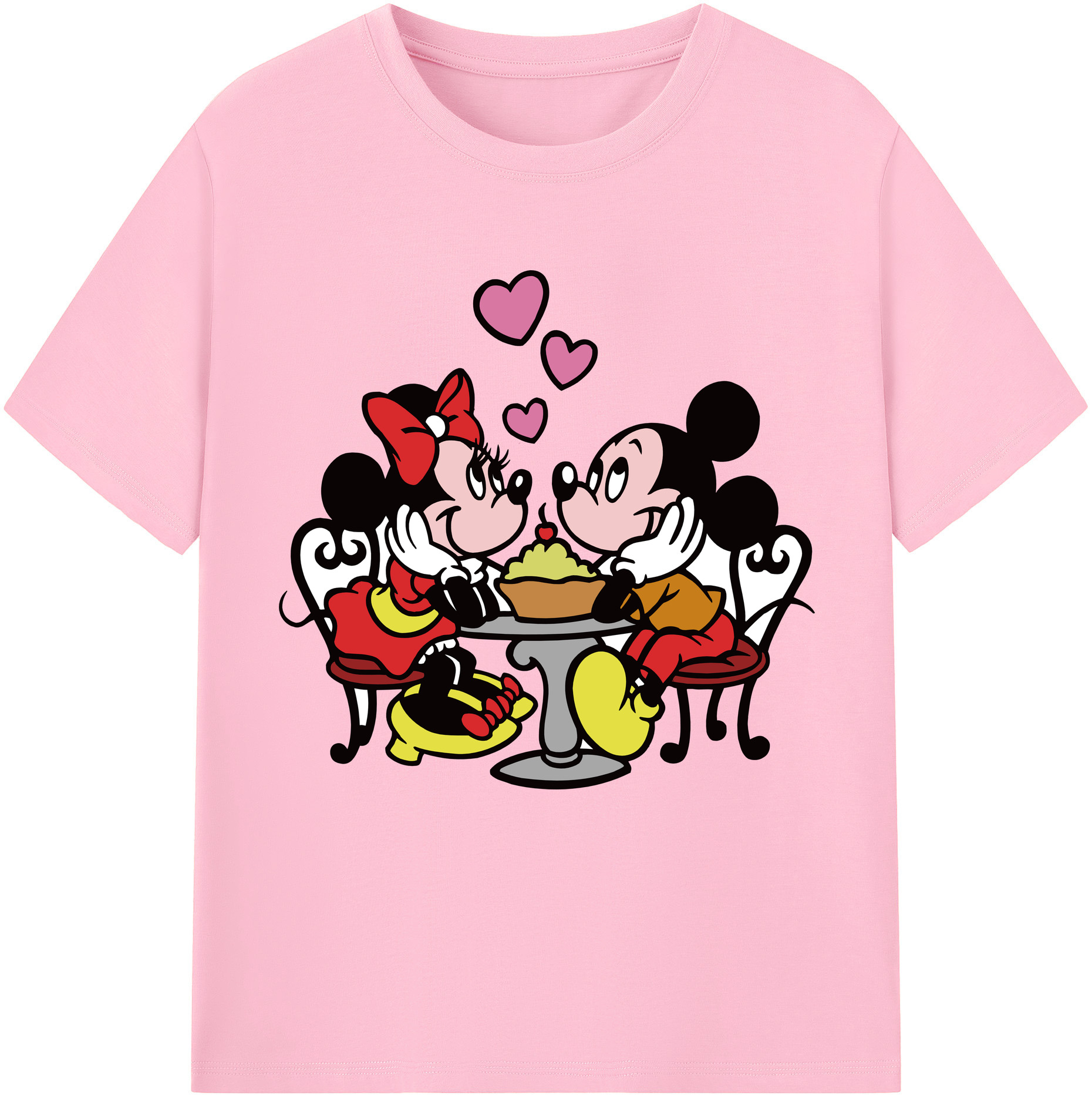 （画像用） ミッキーマウス Mickey Mouse 綿100％半袖Tシャツ（フロントプリント）