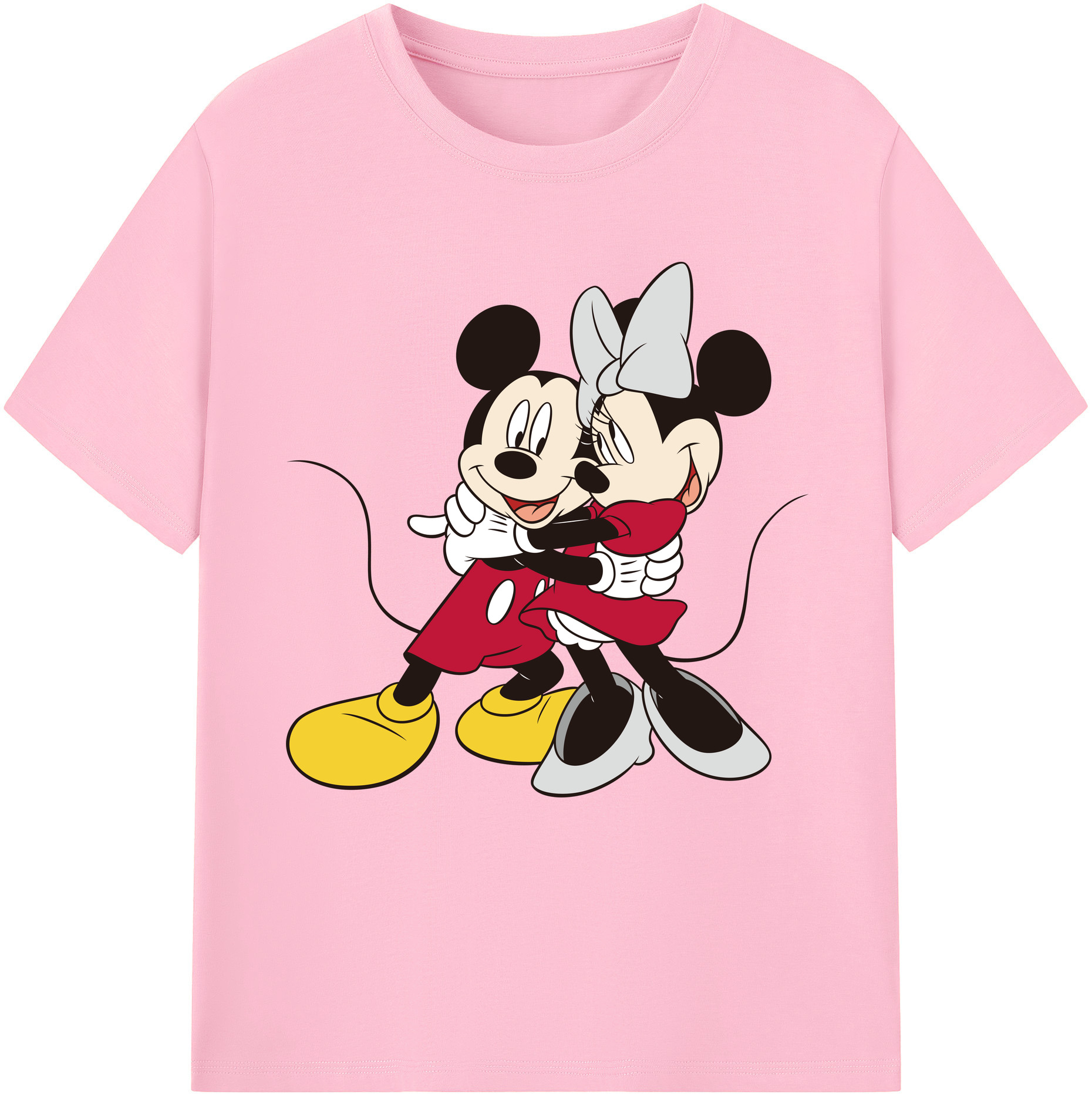 （画像用） ミッキーマウス Mickey Mouse 綿100％半袖Tシャツ（フロントプリント）