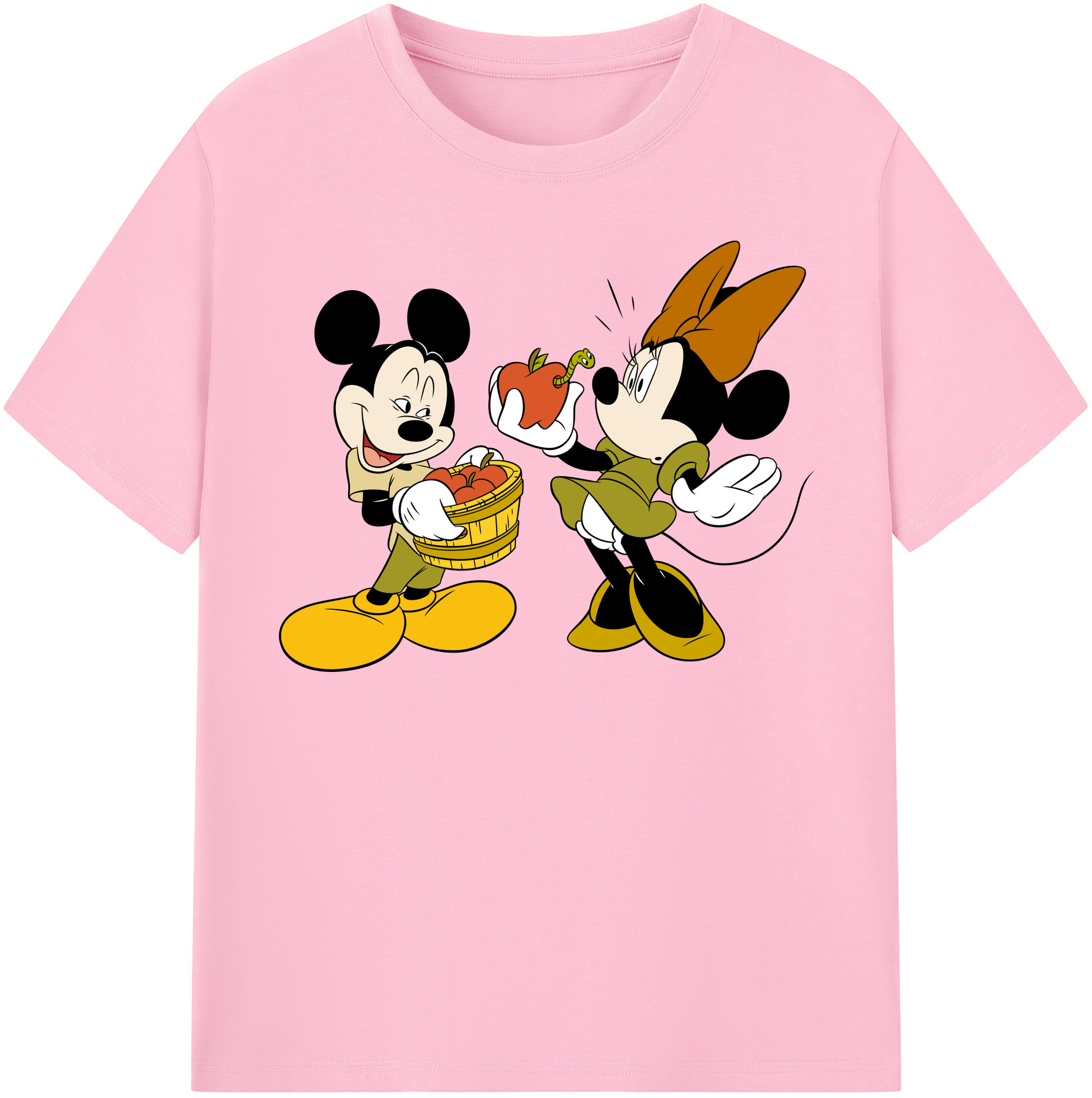 （画像用） ミッキーマウス Mickey Mouse 綿100％半袖Tシャツ（フロントプリント）