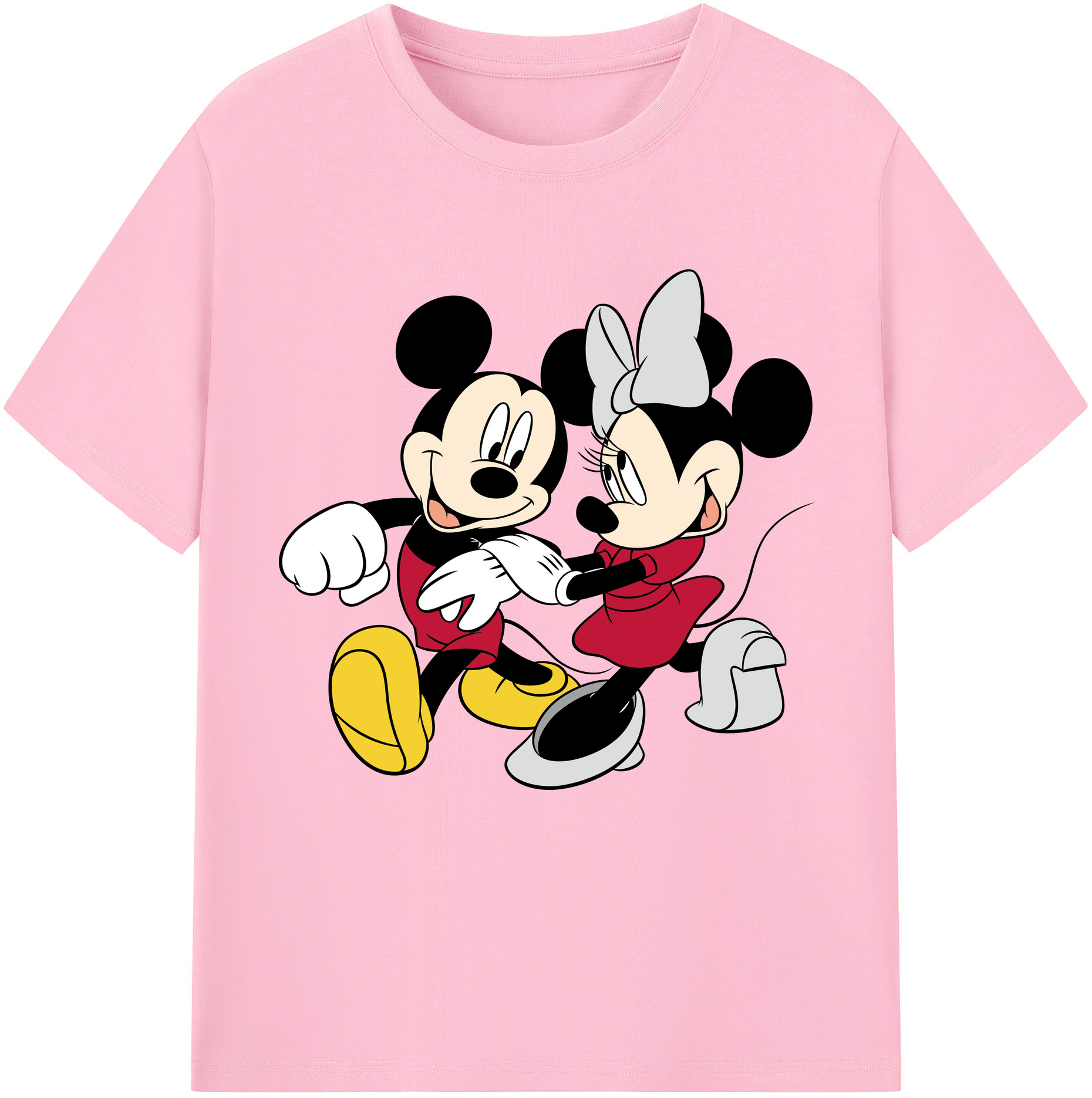 （画像用） ミッキーマウス Mickey Mouse 綿100％半袖Tシャツ（フロントプリント）