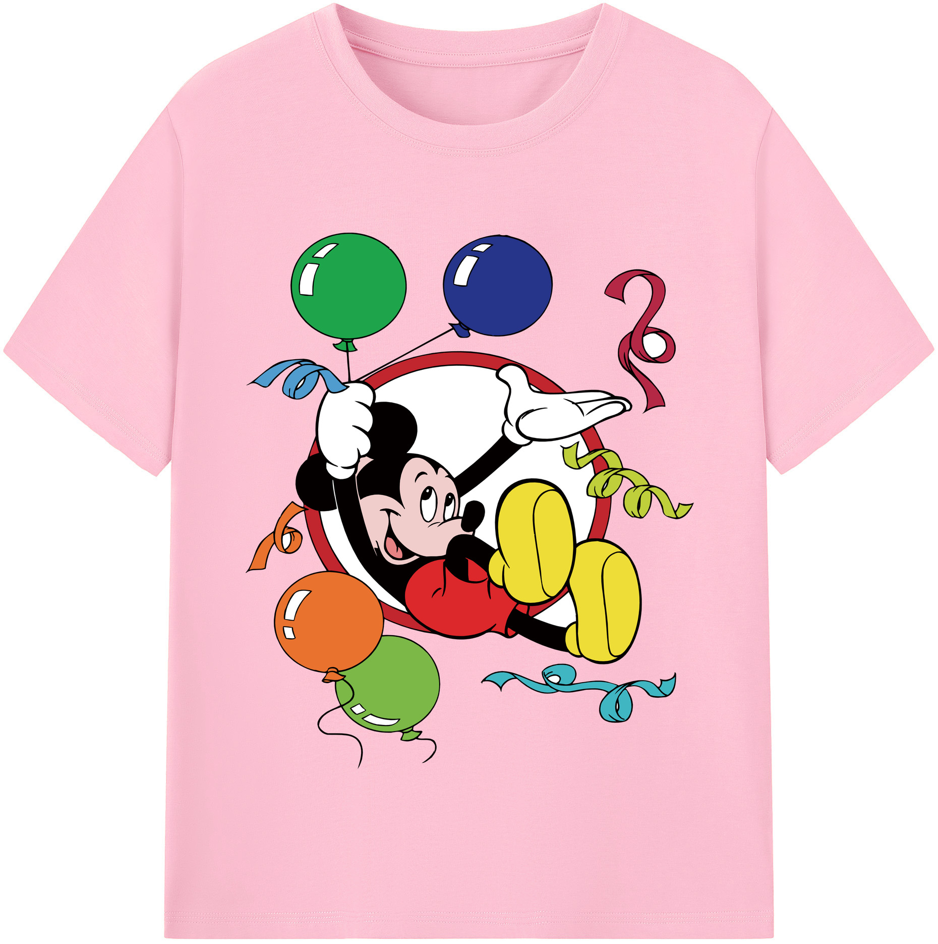 （画像用） ミッキーマウス Mickey Mouse 綿100％半袖Tシャツ（フロントプリント）