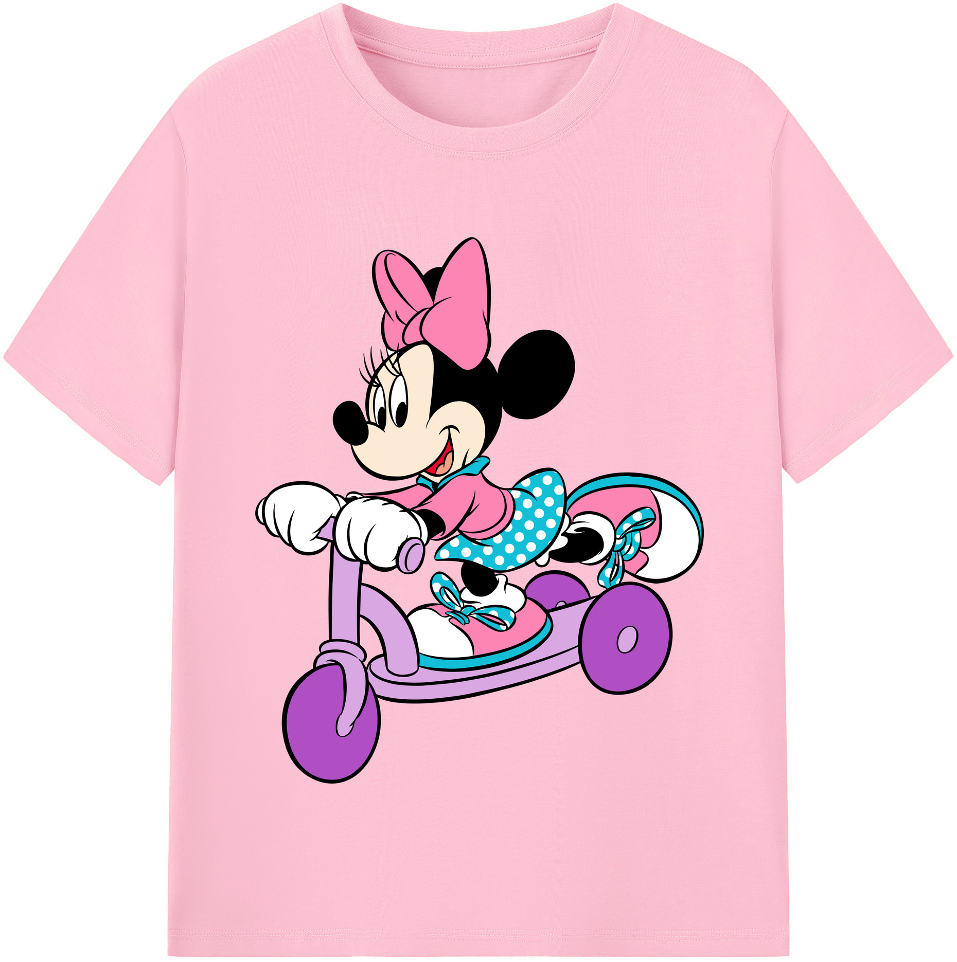 （画像用） ミッキーマウス Mickey Mouse 綿100％半袖Tシャツ（フロントプリント）