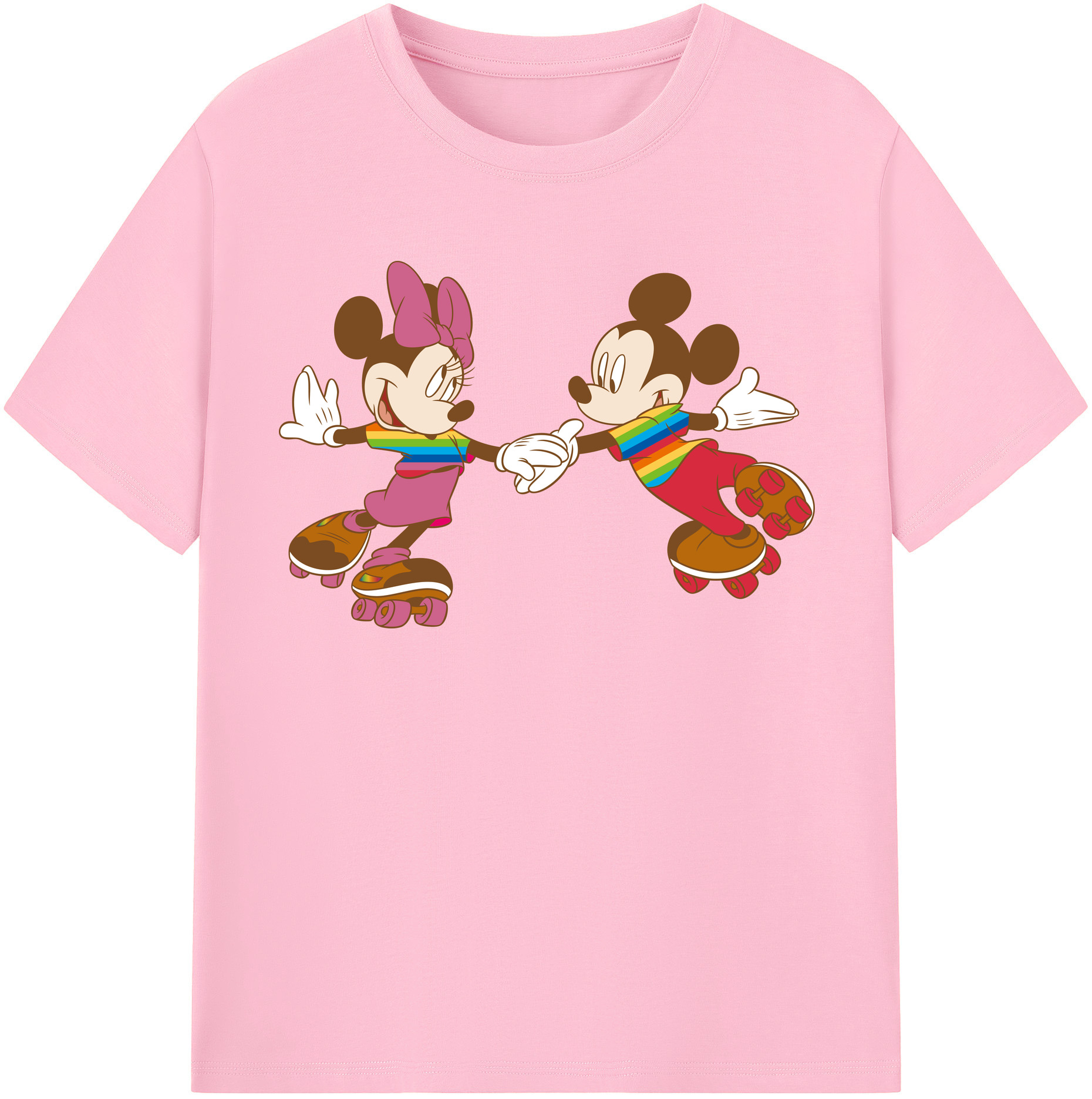 （画像用） ミッキーマウス Mickey Mouse 綿100％半袖Tシャツ（フロントプリント）