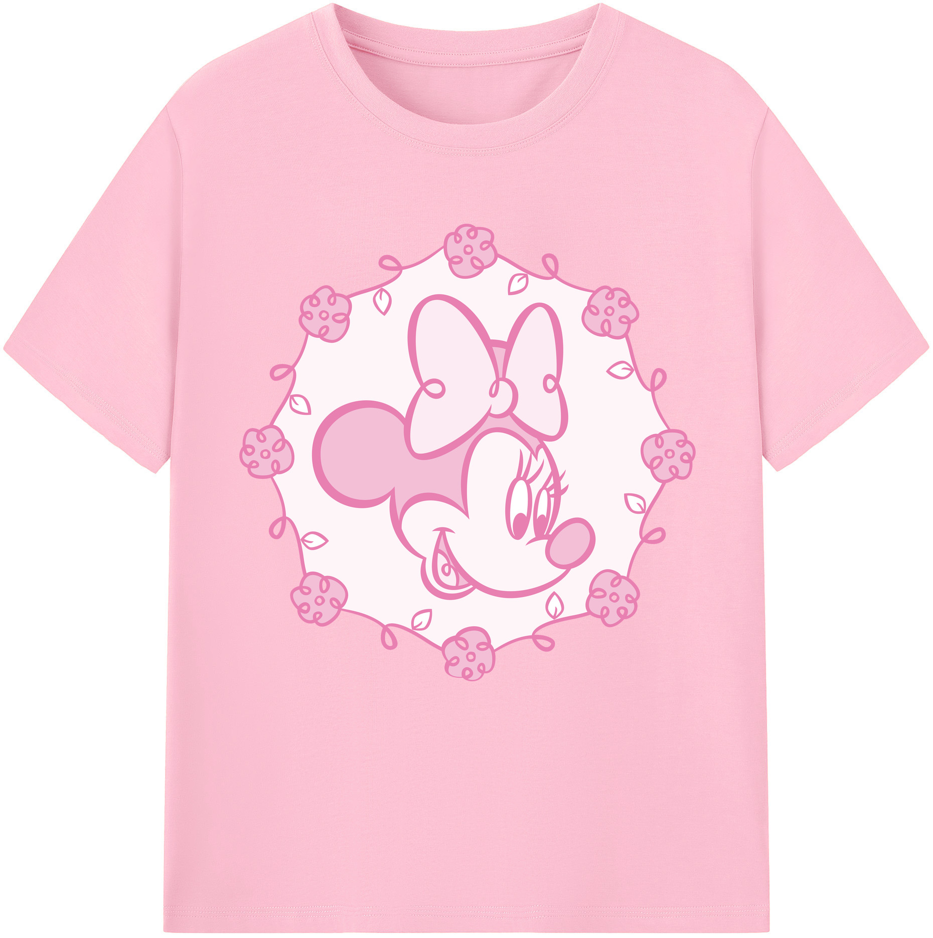 （画像用） ミッキーマウス Mickey Mouse 綿100％半袖Tシャツ（フロントプリント）