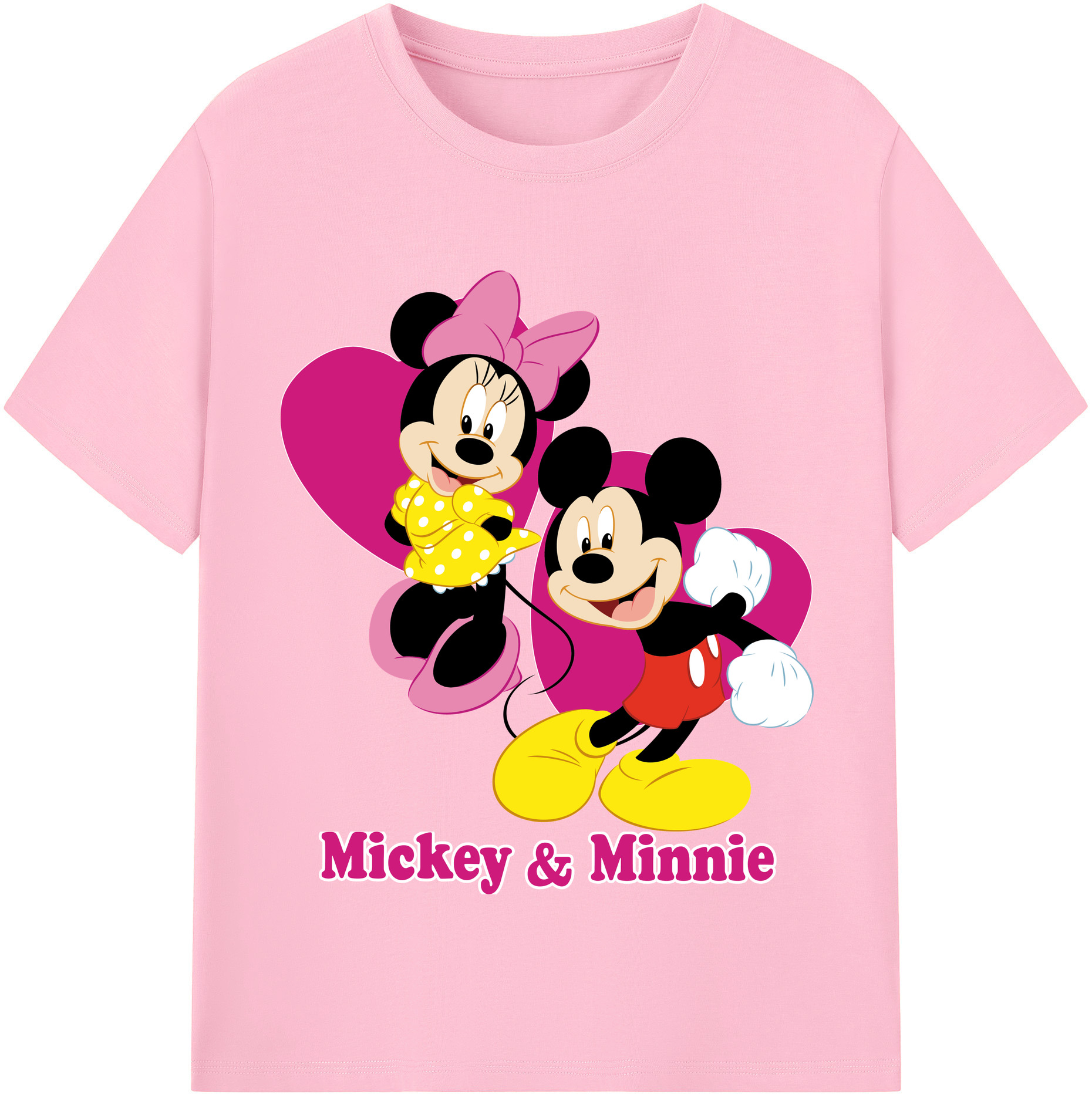 （画像用） ミッキーマウス Mickey Mouse 綿100％半袖Tシャツ（フロントプリント）