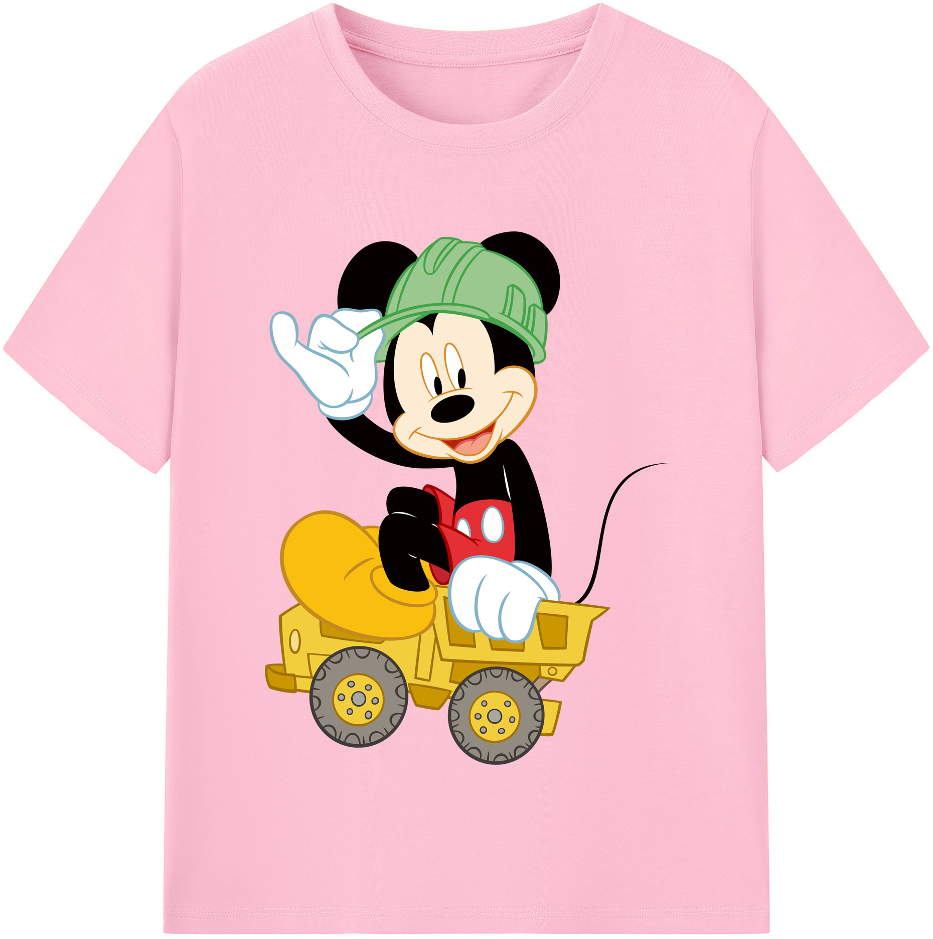 （画像用） ミッキーマウス Mickey Mouse 綿100％半袖Tシャツ（フロントプリント）