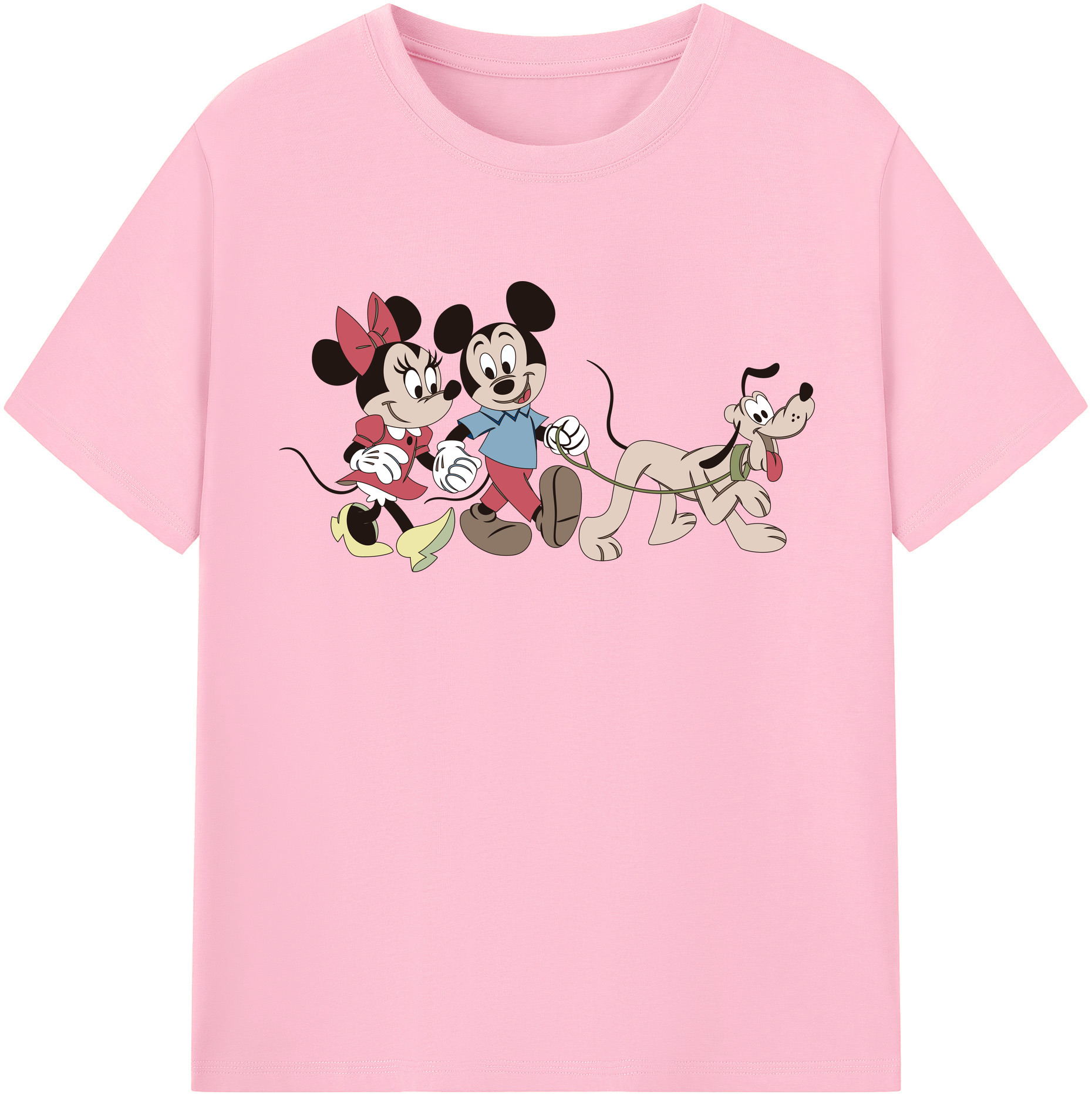 （画像用） ミッキーマウス Mickey Mouse 綿100％半袖Tシャツ（フロントプリント）