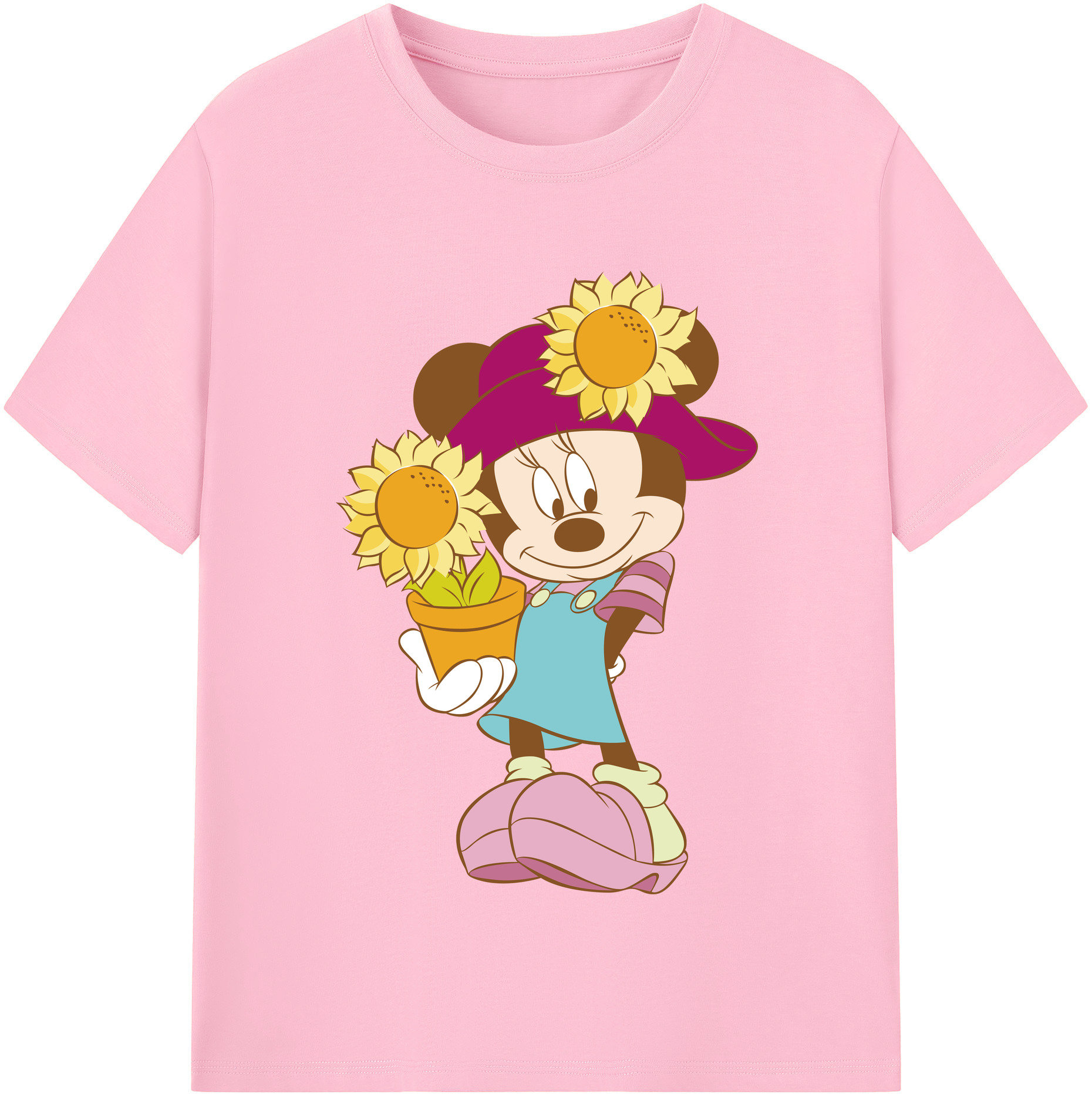 （画像用） ミッキーマウス Mickey Mouse 綿100％半袖Tシャツ（フロントプリント）