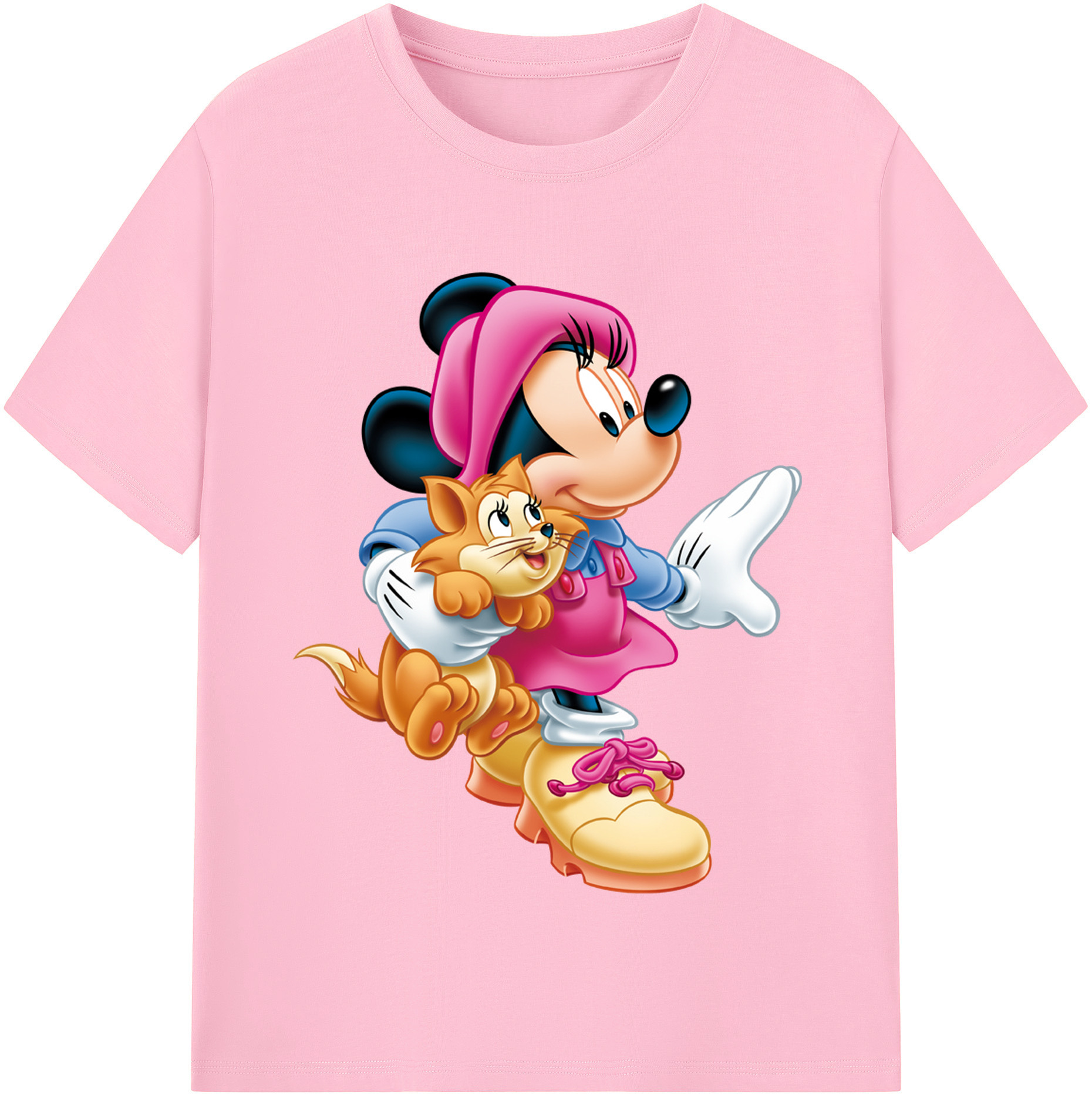 （画像用） ミッキーマウス Mickey Mouse 綿100％半袖Tシャツ（フロントプリント）