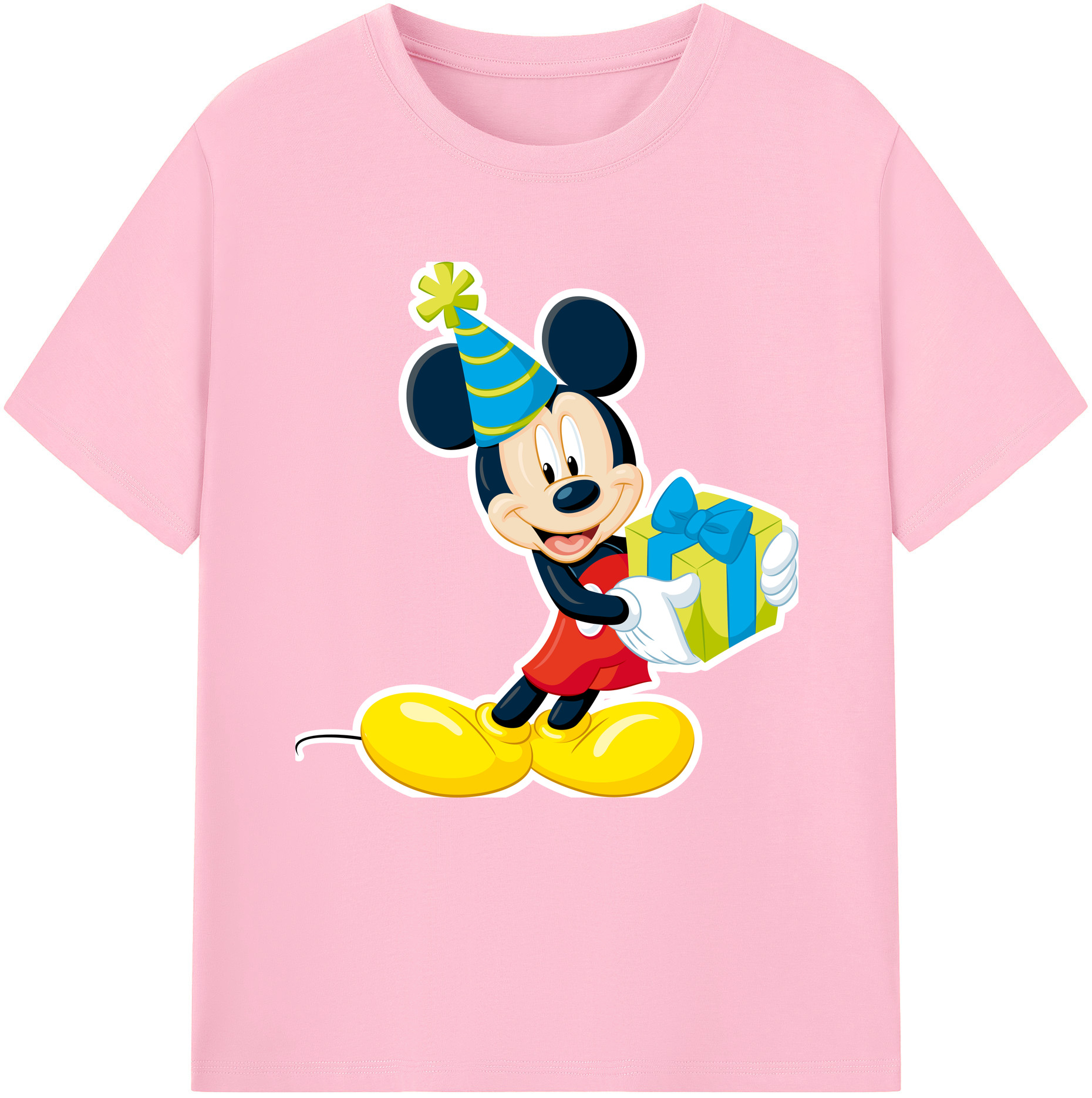 （画像用） ミッキーマウス Mickey Mouse 綿100％半袖Tシャツ（フロントプリント）