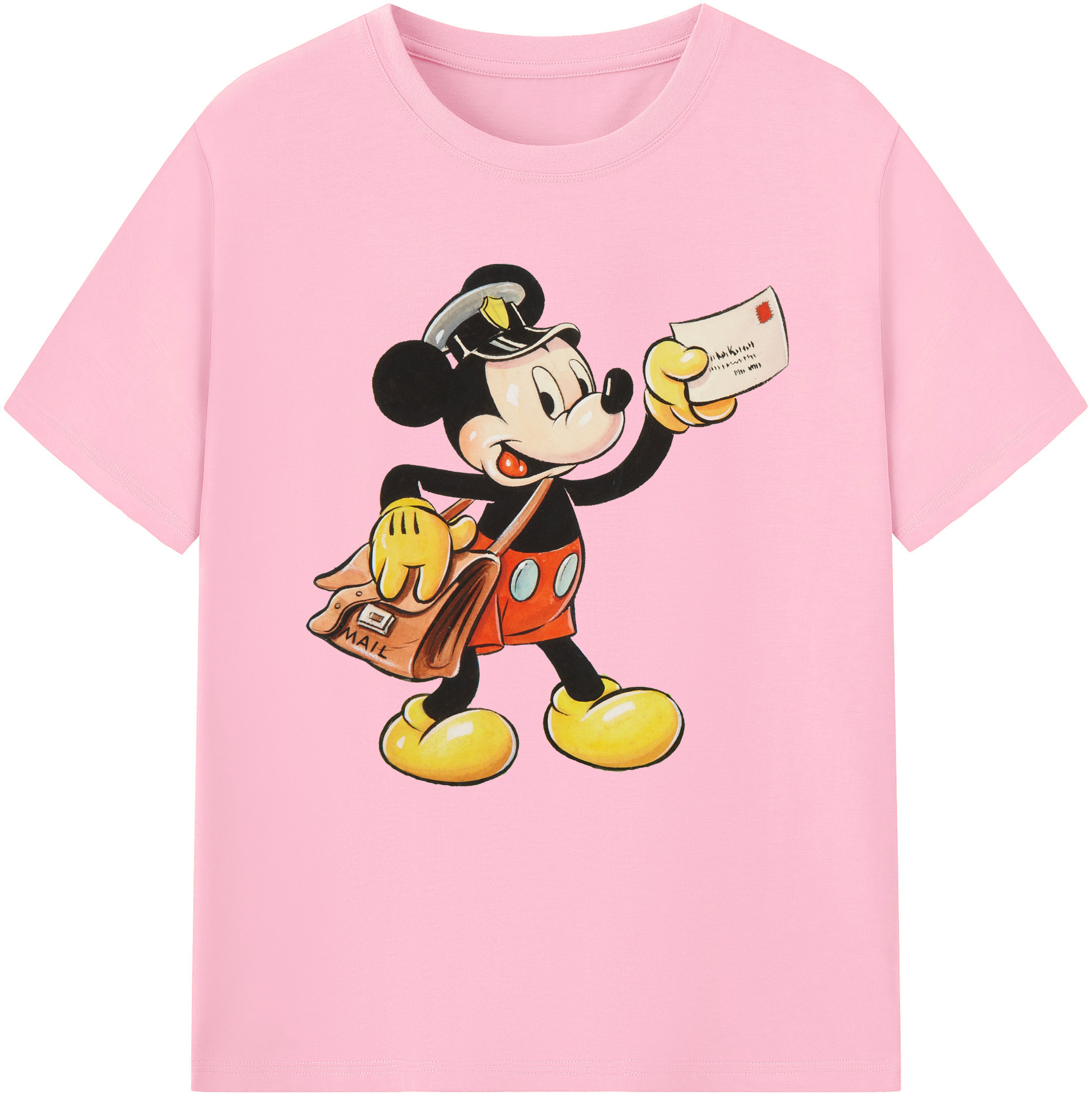 （画像用） ミッキーマウス Mickey Mouse 綿100％半袖Tシャツ（フロントプリント）