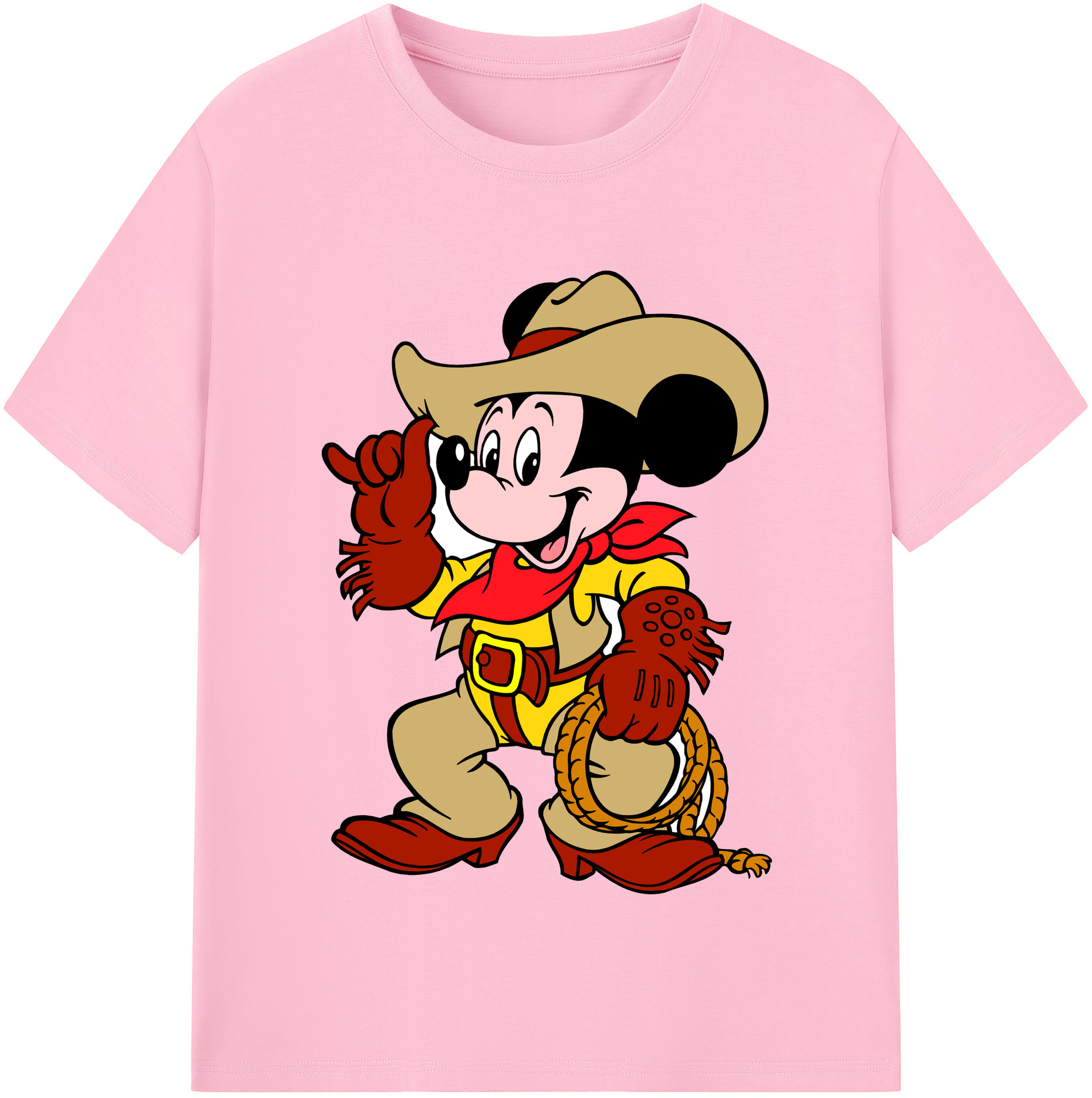 （画像用） ミッキーマウス Mickey Mouse 綿100％半袖Tシャツ（フロントプリント）