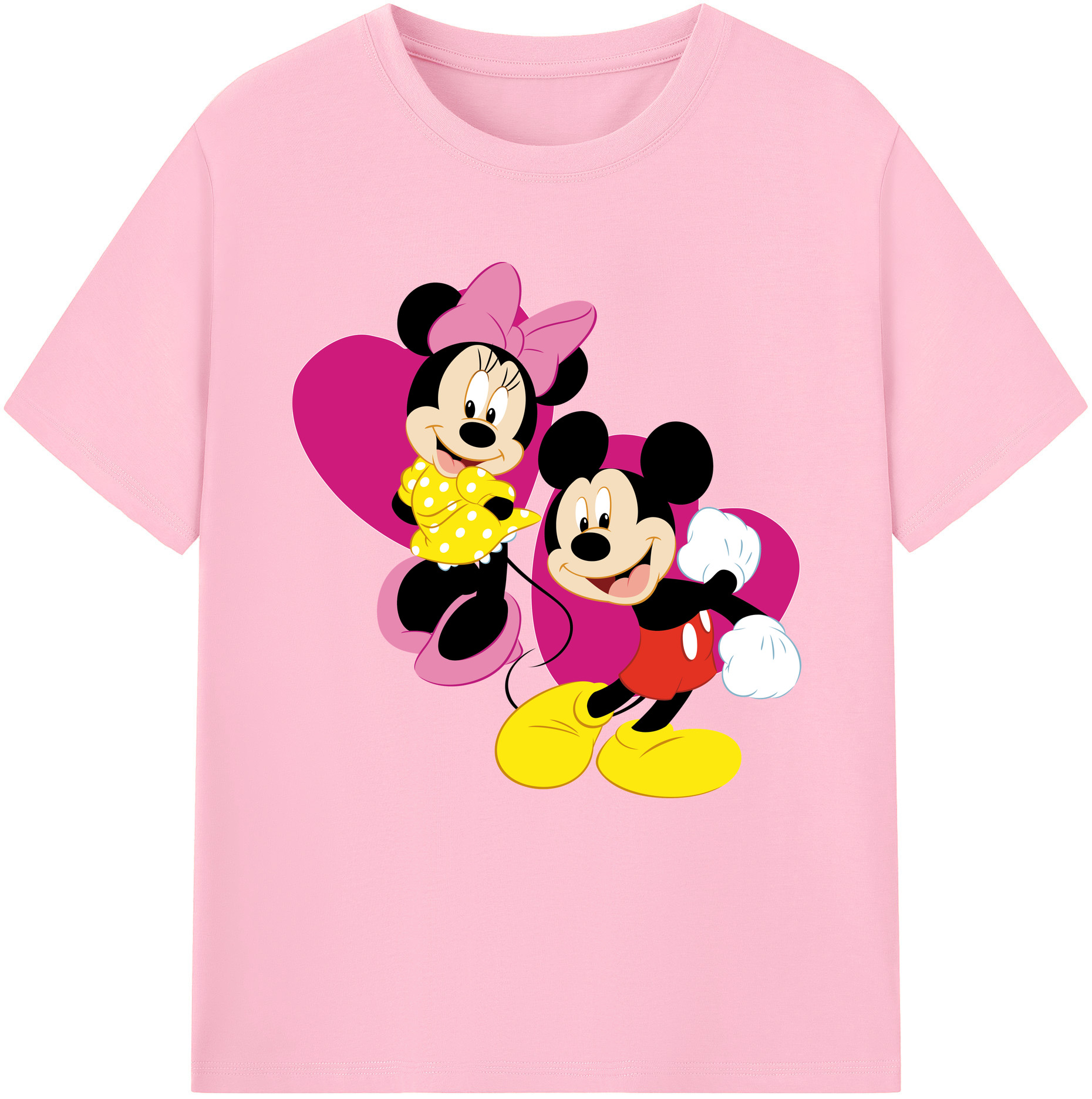 （画像用） ミッキーマウス Mickey Mouse 綿100％半袖Tシャツ（フロントプリント）