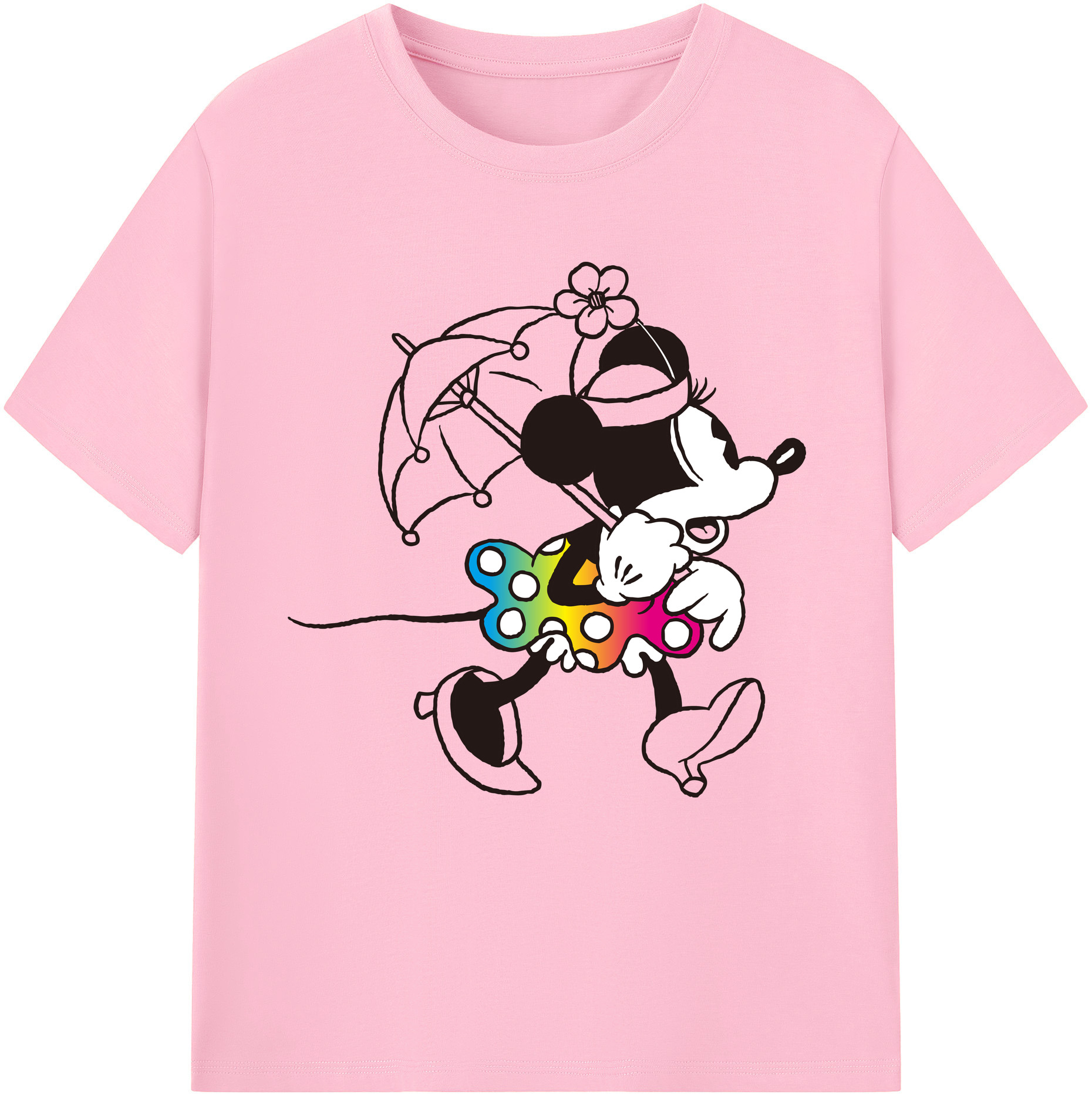 （画像用） ミッキーマウス Mickey Mouse 綿100％半袖Tシャツ（フロントプリント）