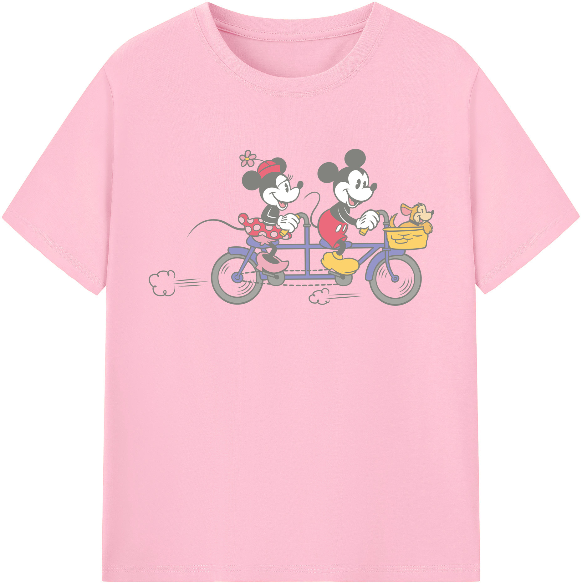 （画像用） ミッキーマウス Mickey Mouse 綿100％半袖Tシャツ（フロントプリント）