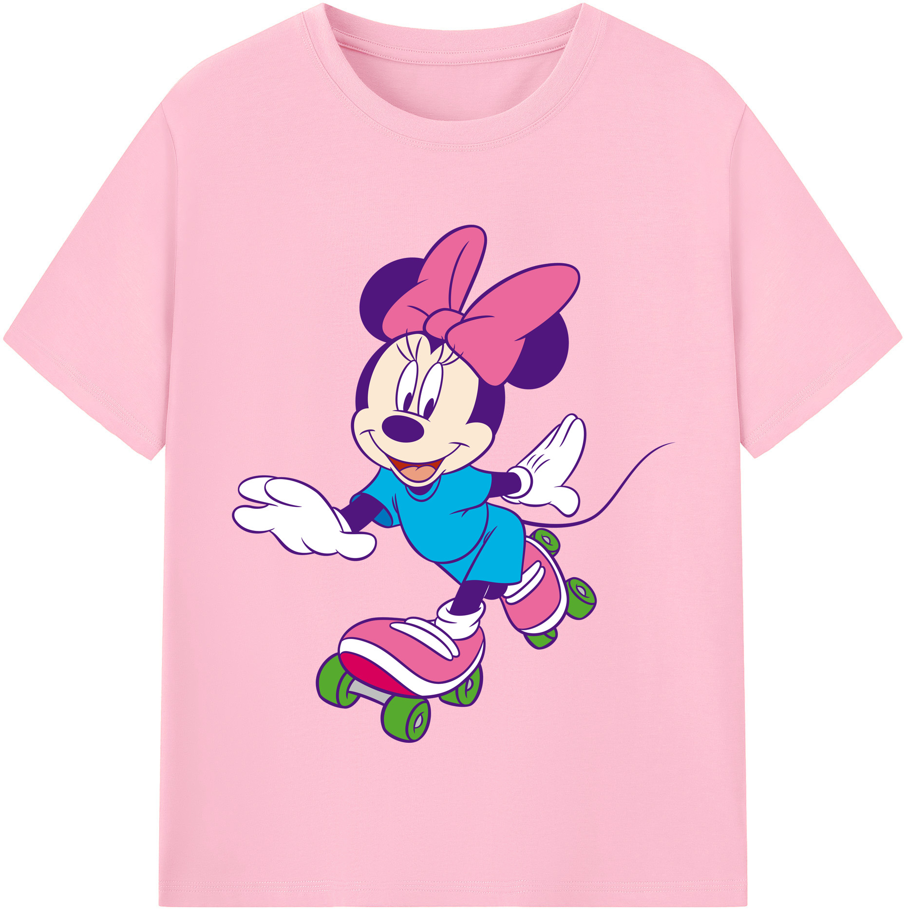 （画像用） ミッキーマウス Mickey Mouse 綿100％半袖Tシャツ（フロントプリント）