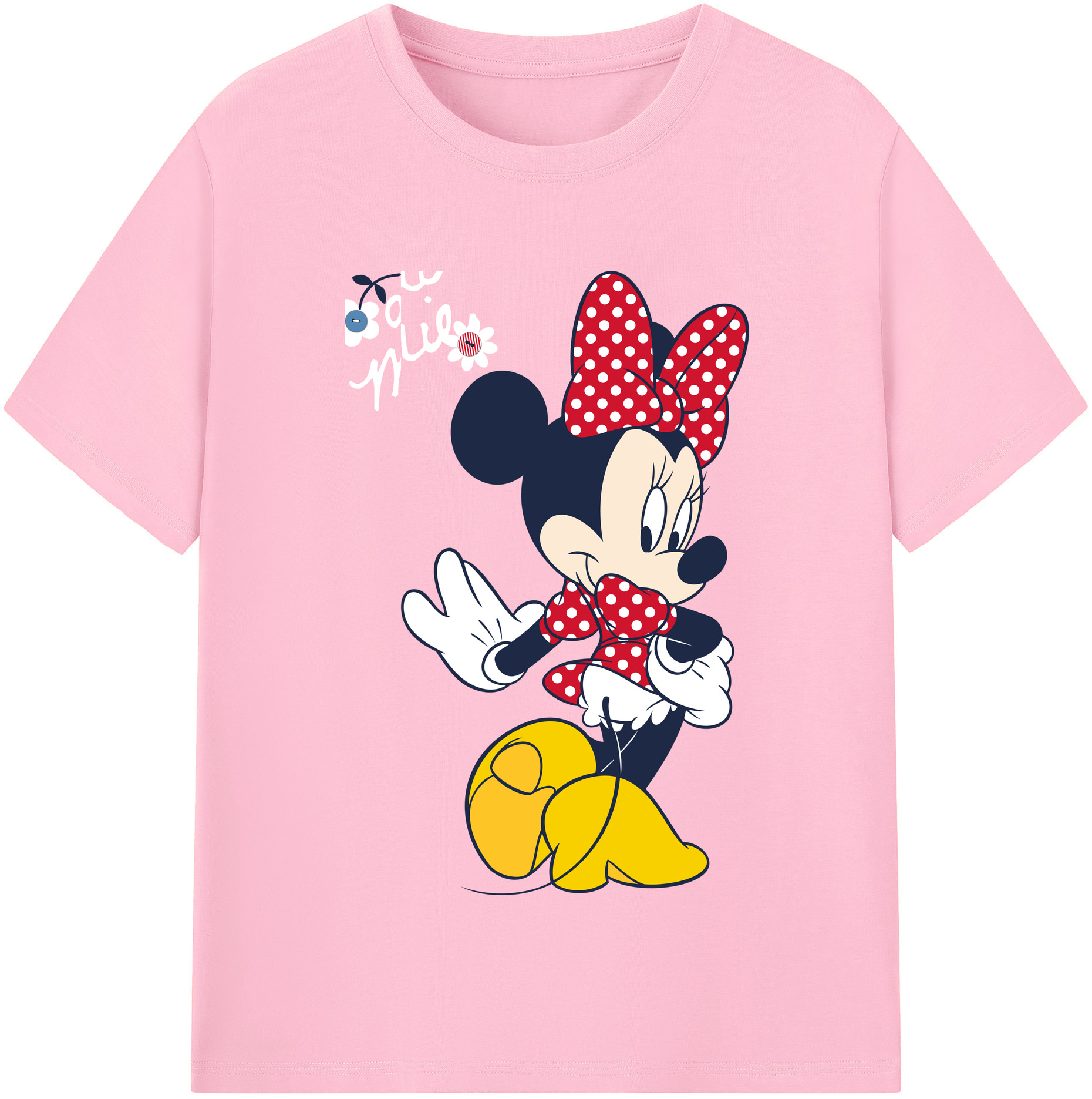 （画像用） ミッキーマウス Mickey Mouse 綿100％半袖Tシャツ（フロントプリント）